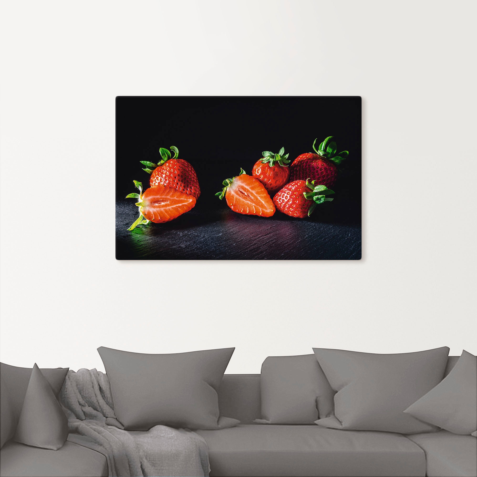 St.), (1 Alubild, Bilder, Leinwandbild, kaufen in Wandbild und »Erdbeeren, Artland Grössen fruchtig«, Wandaufkleber süss als Poster Obst versch. oder