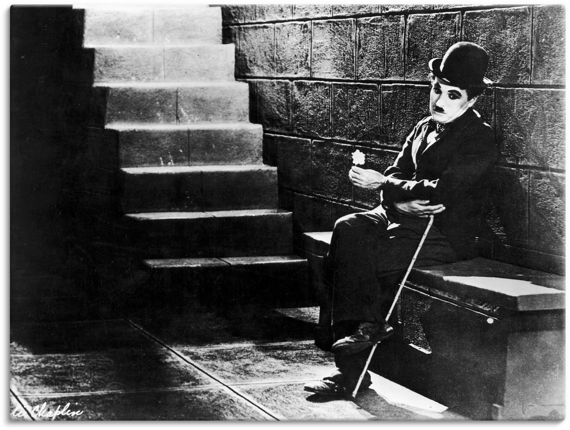 Image of Artland Wandbild »Charlie Chaplin - Lichter der Grossstadt 1931«, Stars, (1 St.), in vielen Grössen & Produktarten - Alubild / Outdoorbild für den Aussenbereich, Leinwandbild, Poster, Wandaufkleber / Wandtattoo auch für Badezimmer geeignet bei Ackermann V