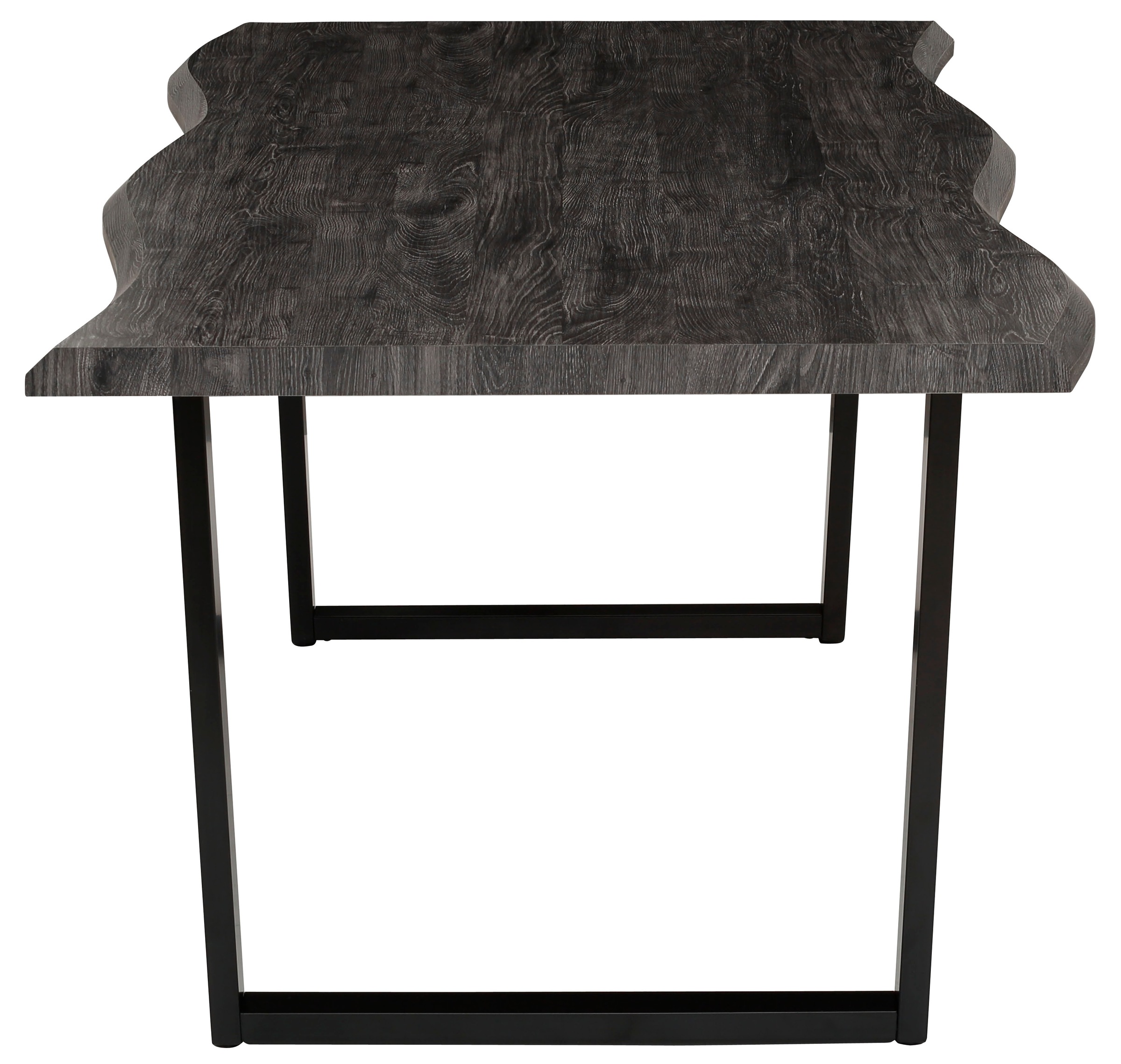 HELA Esstisch »GISELLE Baumkantentisch, Küchentisch, TOPSELLER!«, Kufengestell Metall, Industrial Design, 140 - 200 cm Breite, 2 Farben