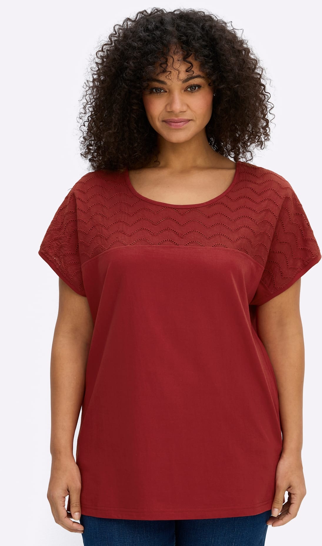 Image of Sheego T-Shirt "Kurzarm-Shirt" 1