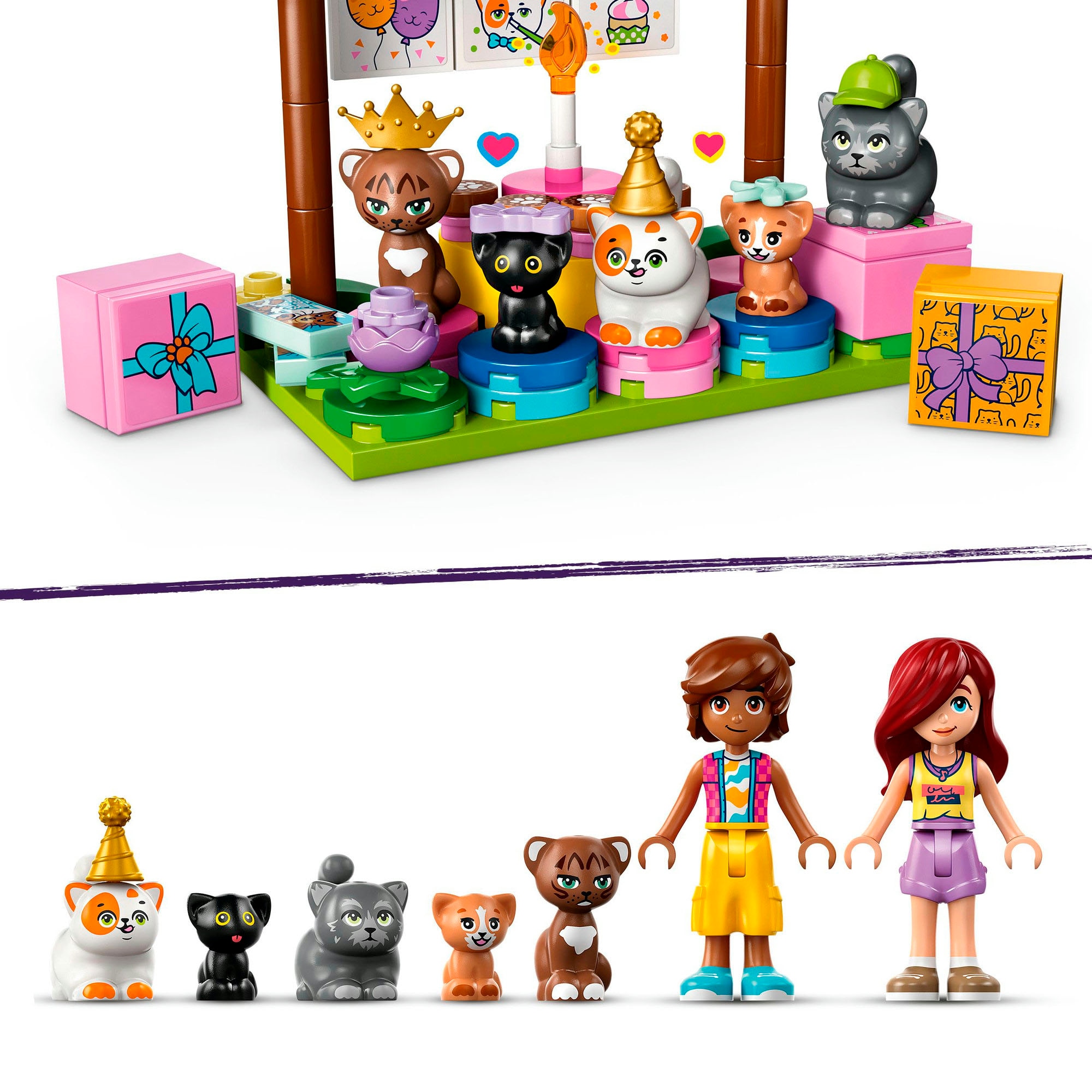 LEGO® Konstruktionsspielsteine »Katzengeburtstagsparty & Baumhaus (42666), LEGO Friends« Made in Europe