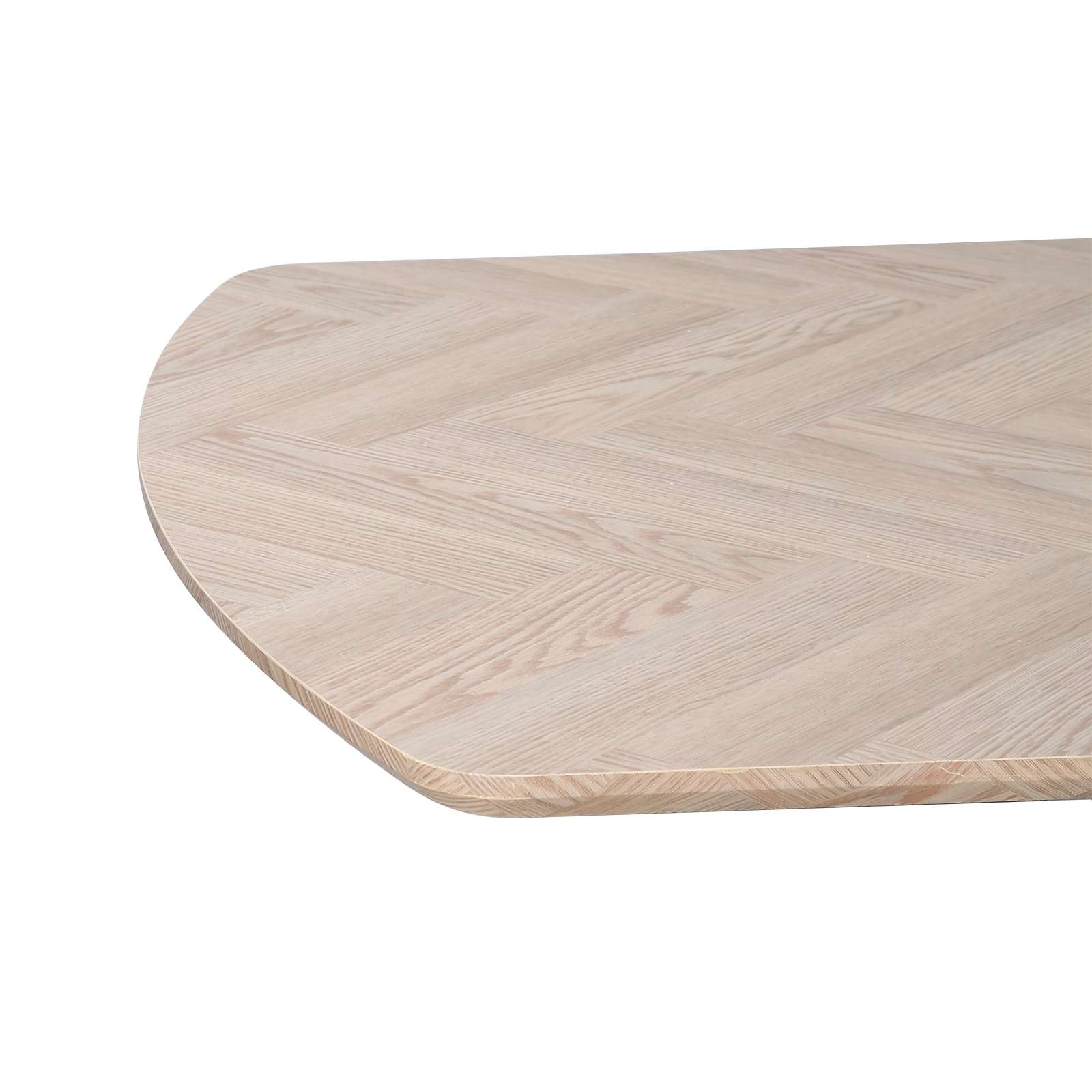 GOODproduct Esstisch »Bessonville« Tischplatte in Fischgrätoptik, Beine mit Rillenstruktur, Höhe 76 cm