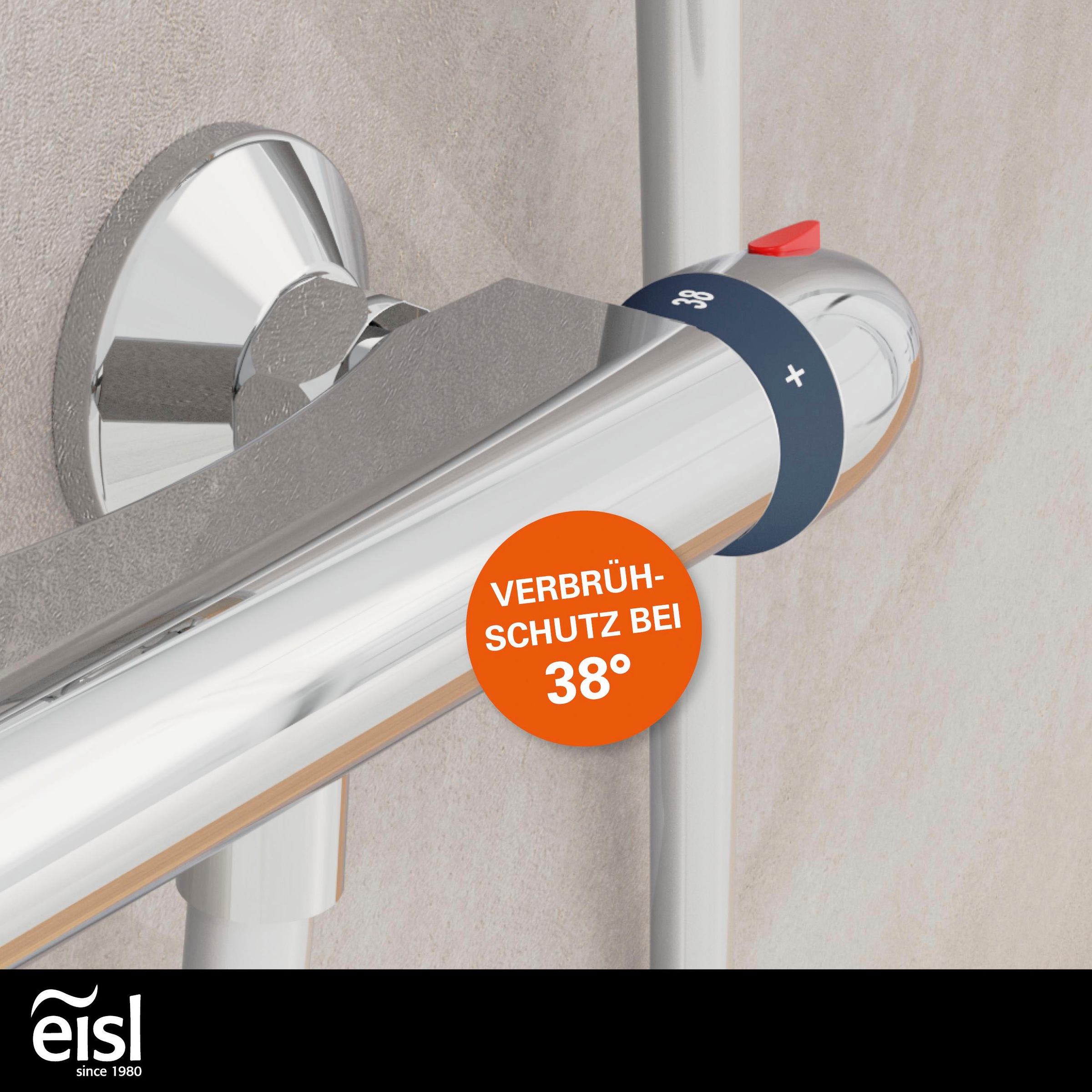 Eisl Duscharmatur "VITAL" mit Thermostat, Mischbatterie Dusche, Duschthermostat in Chrom
