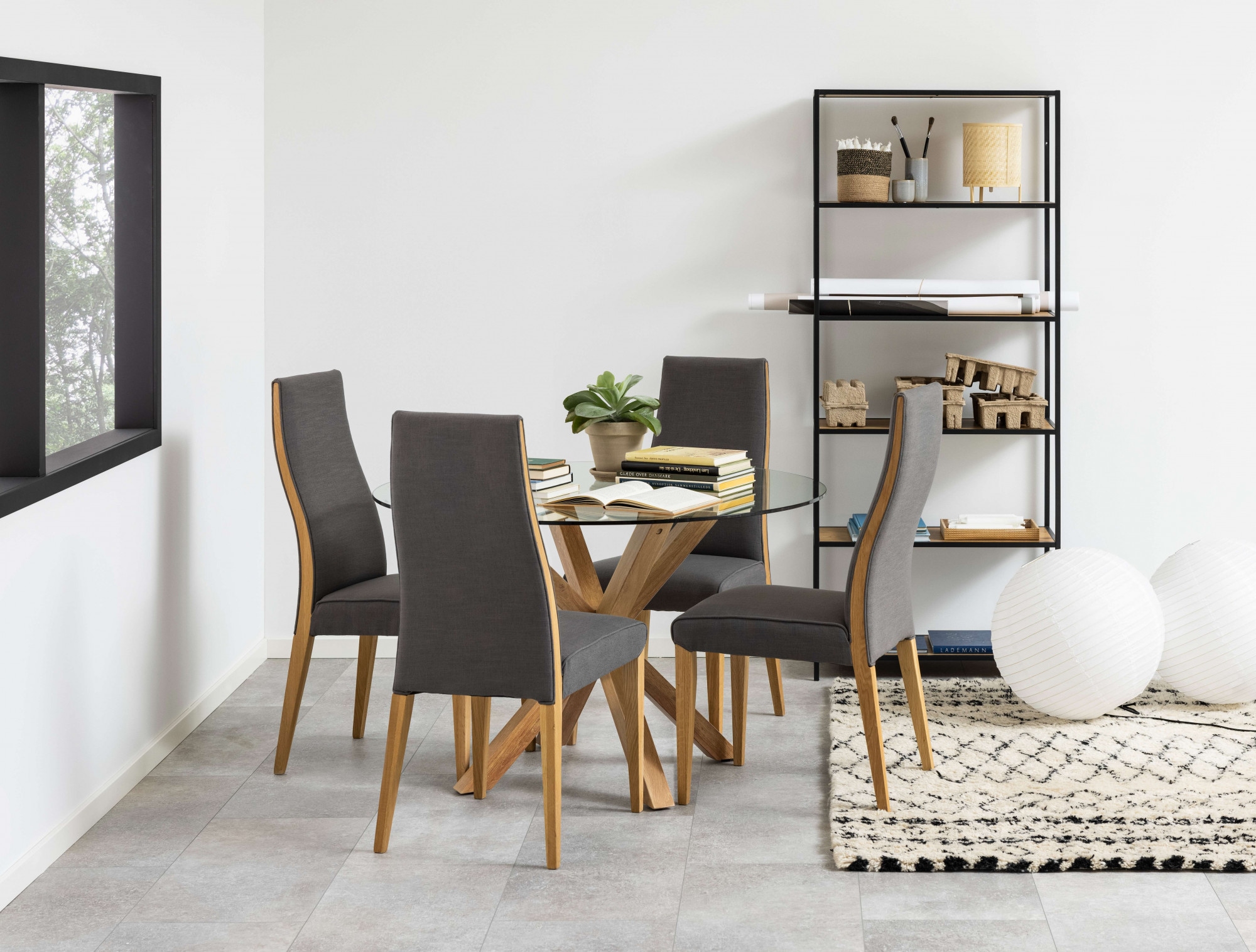 ACTONA GROUP Esstisch »Heaven, runde Tischplatte aus Keramik o. Glas & belastbar bis 100 kg« Esstisch, OTTOs Choice,  Gehärtetem Klarglas, Robustes Gestell, Platz für Familie & Freunde