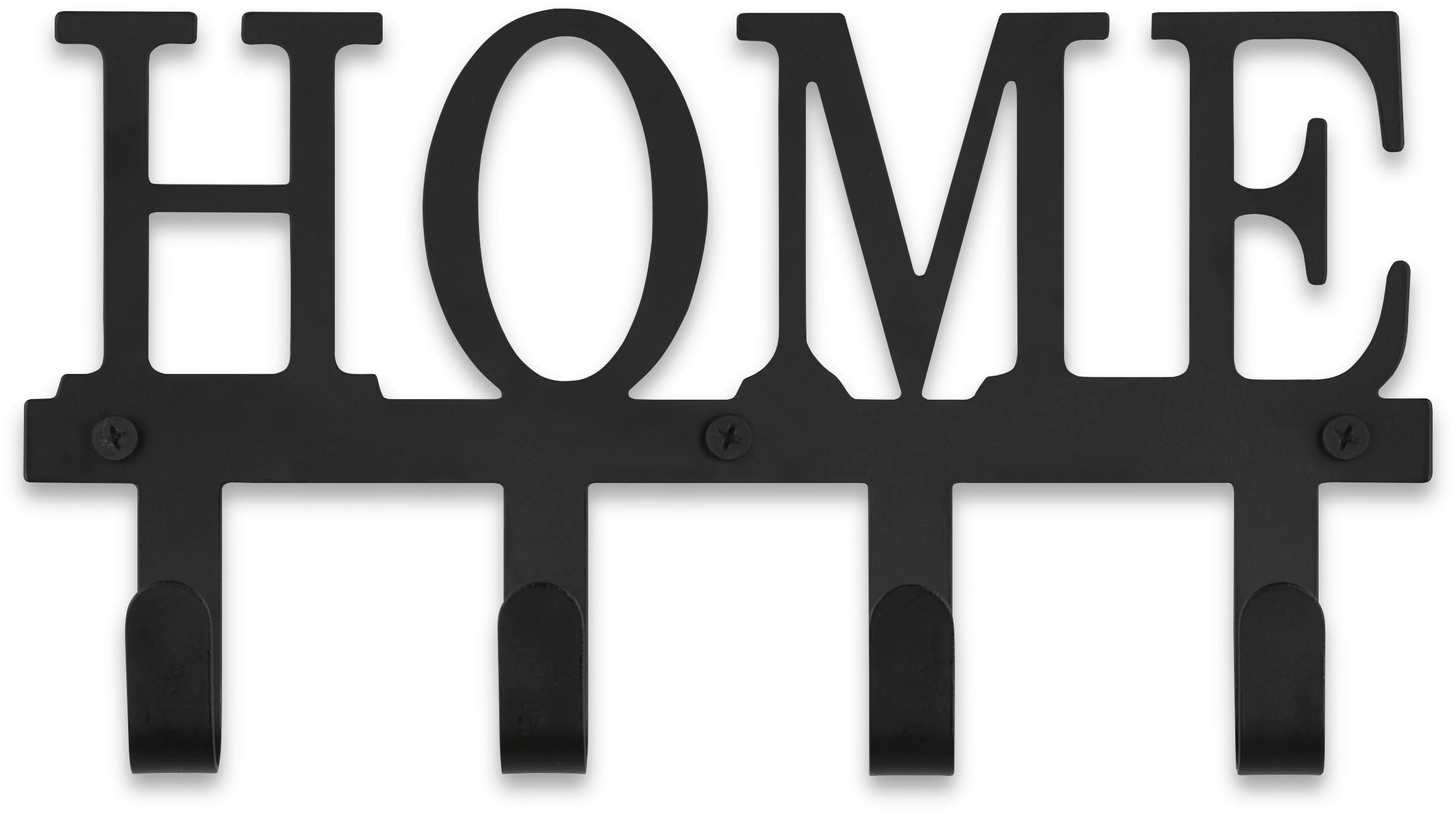 MIRRORS AND MORE Garderobe »Nelly« 1 Stk. tlg. Home Schriftzug mit 4 Haken