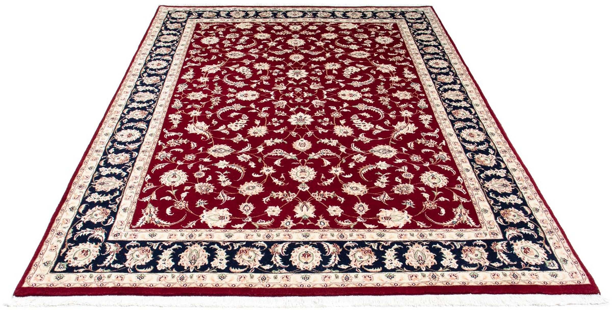 Image of morgenland Orientteppich »Perser - Täbriz - Royal - 240 x 163 cm - dunkelrot«, rechteckig, 7 mm Höhe, Wohnzimmer, Handgeknüpft, Einzelstück mit Zertifikat bei Ackermann Versand Schweiz