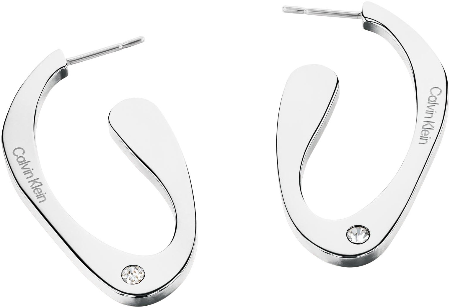 Calvin Klein Paar Creolen "HARMONIOUS CONNECTION" mit Glasstein