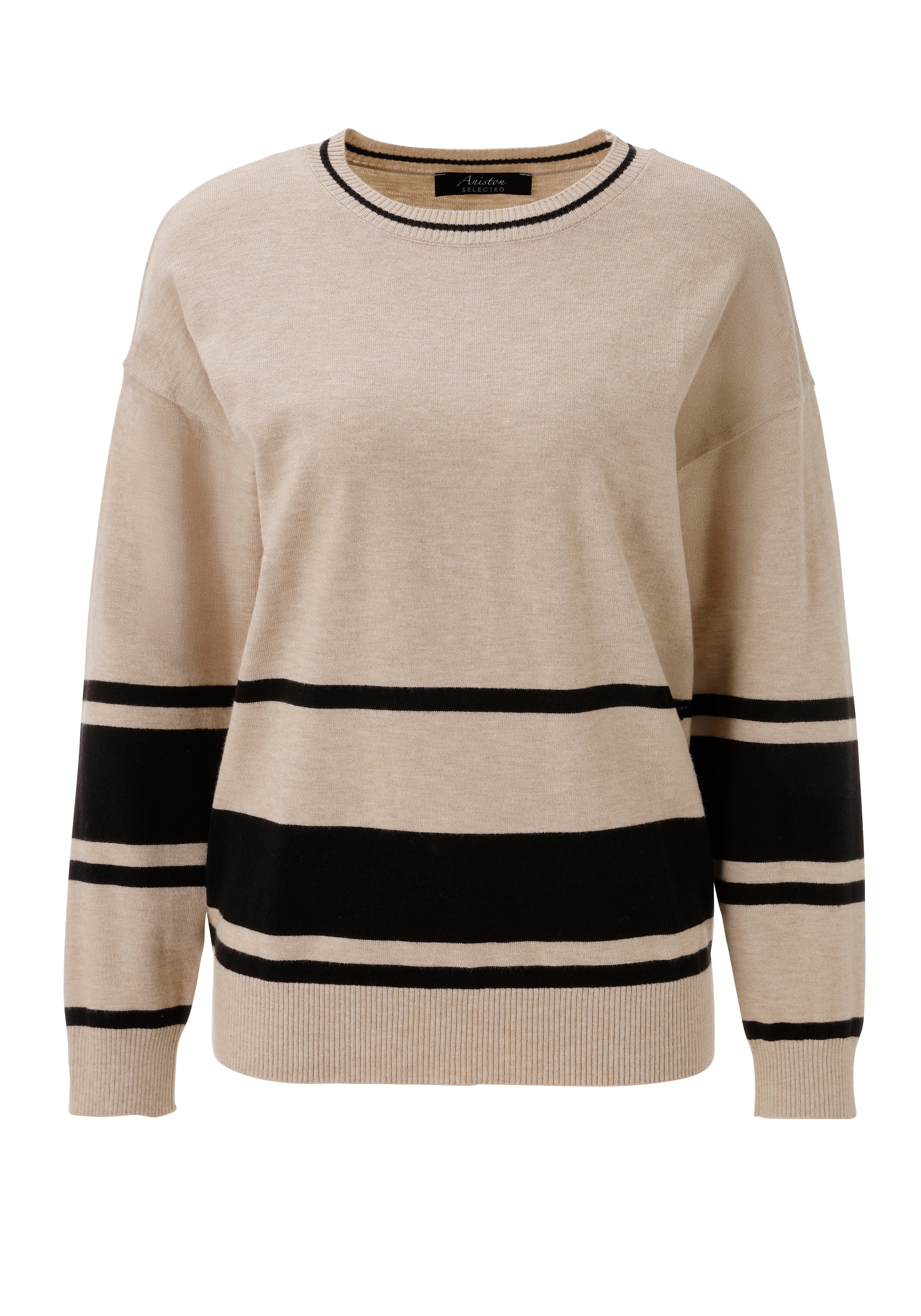 Aniston SELECTED Pull en tricot combinaison de rayures larges et étroites - NOUVELLE COLLECTION