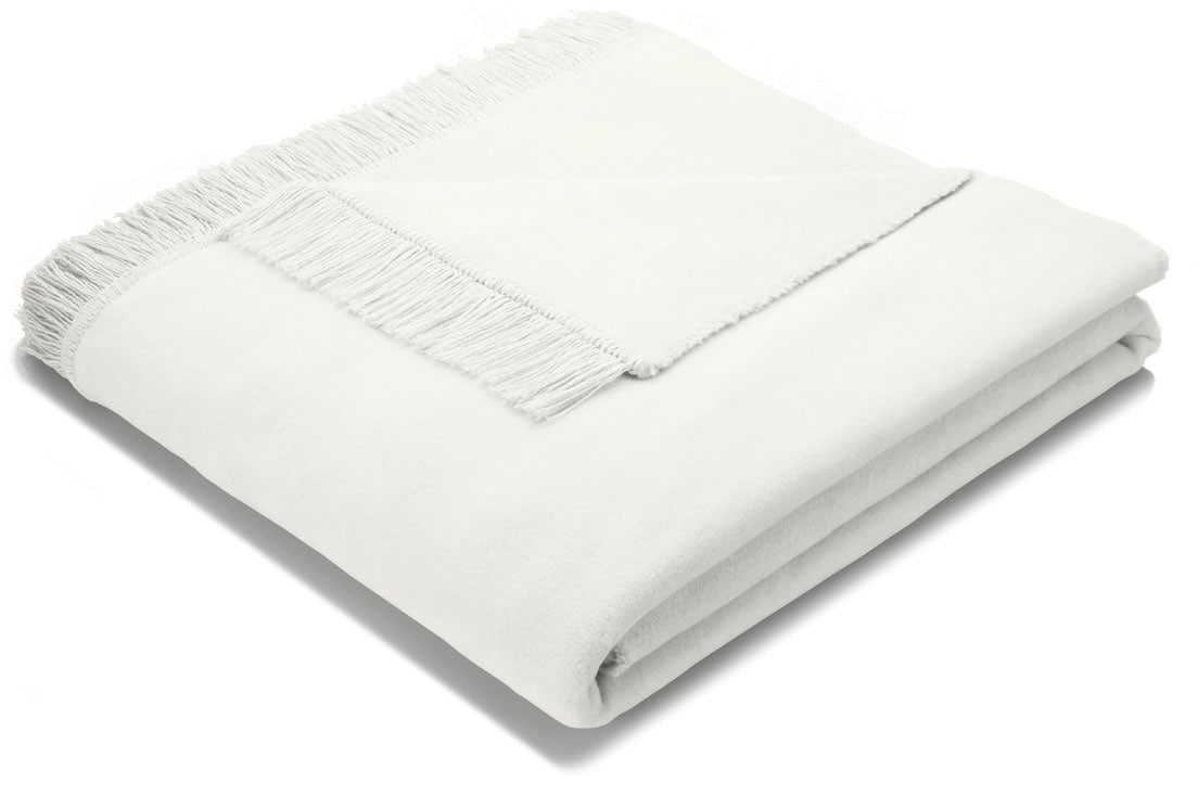 Image of Biederlack Wohndecke "Unicolour Franse" in vielen Farben, Kuscheldecke