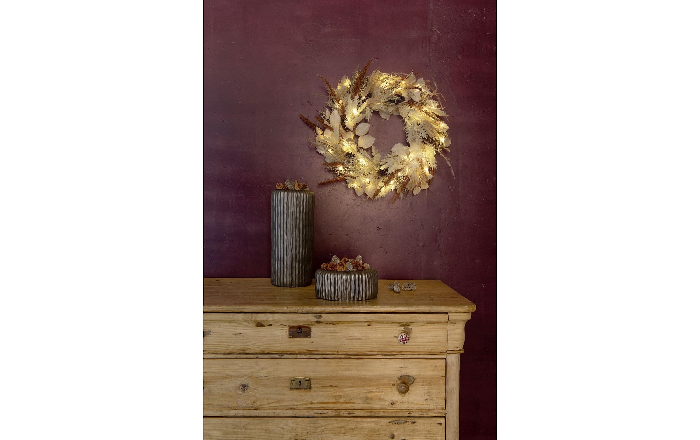 STT Figurine décorative LED »Flower wreath«