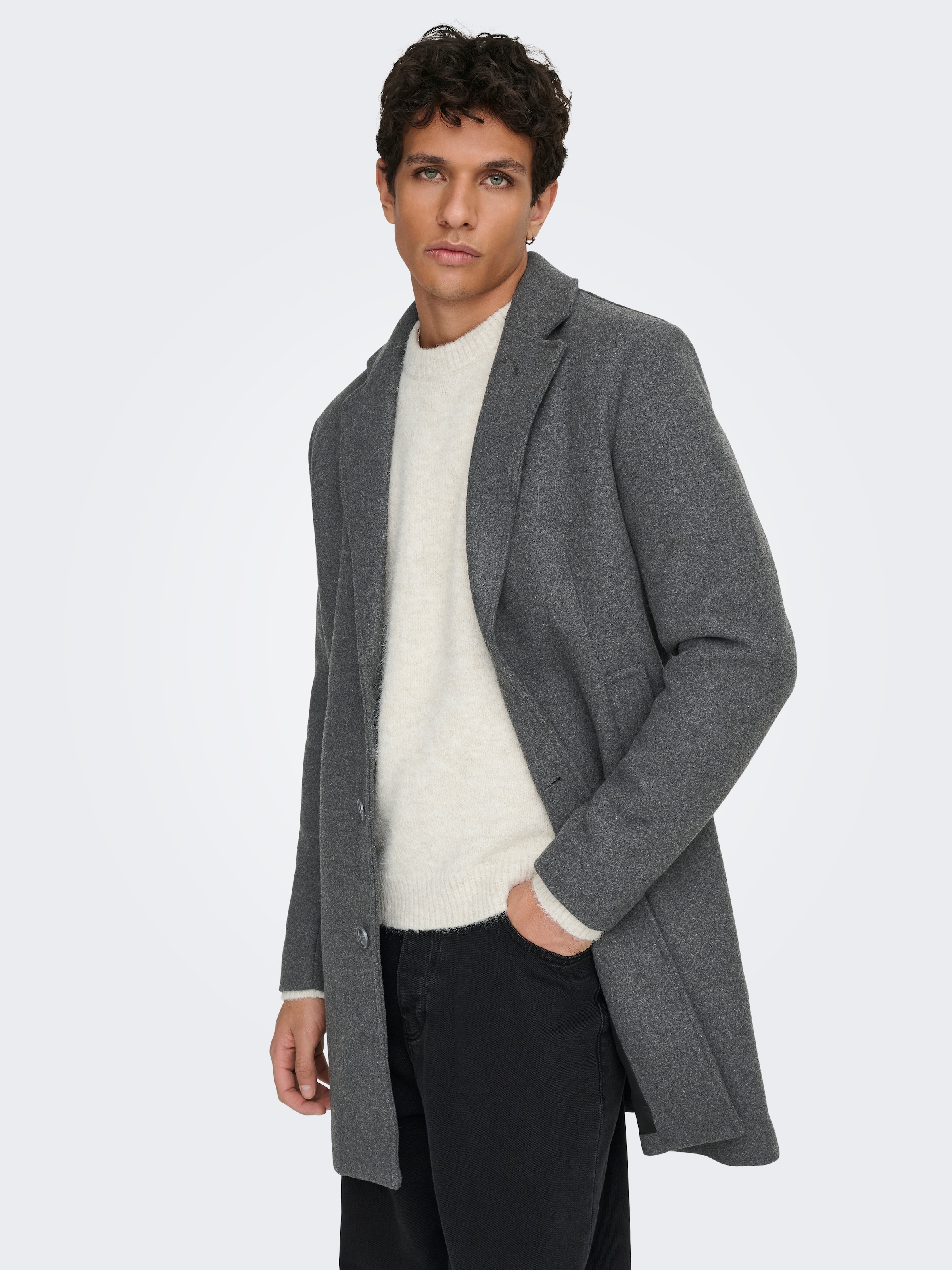 ONLY & SONS Manteau long »ONSMATTHEW WOOL COAT OTW NOOS« mit Wolle