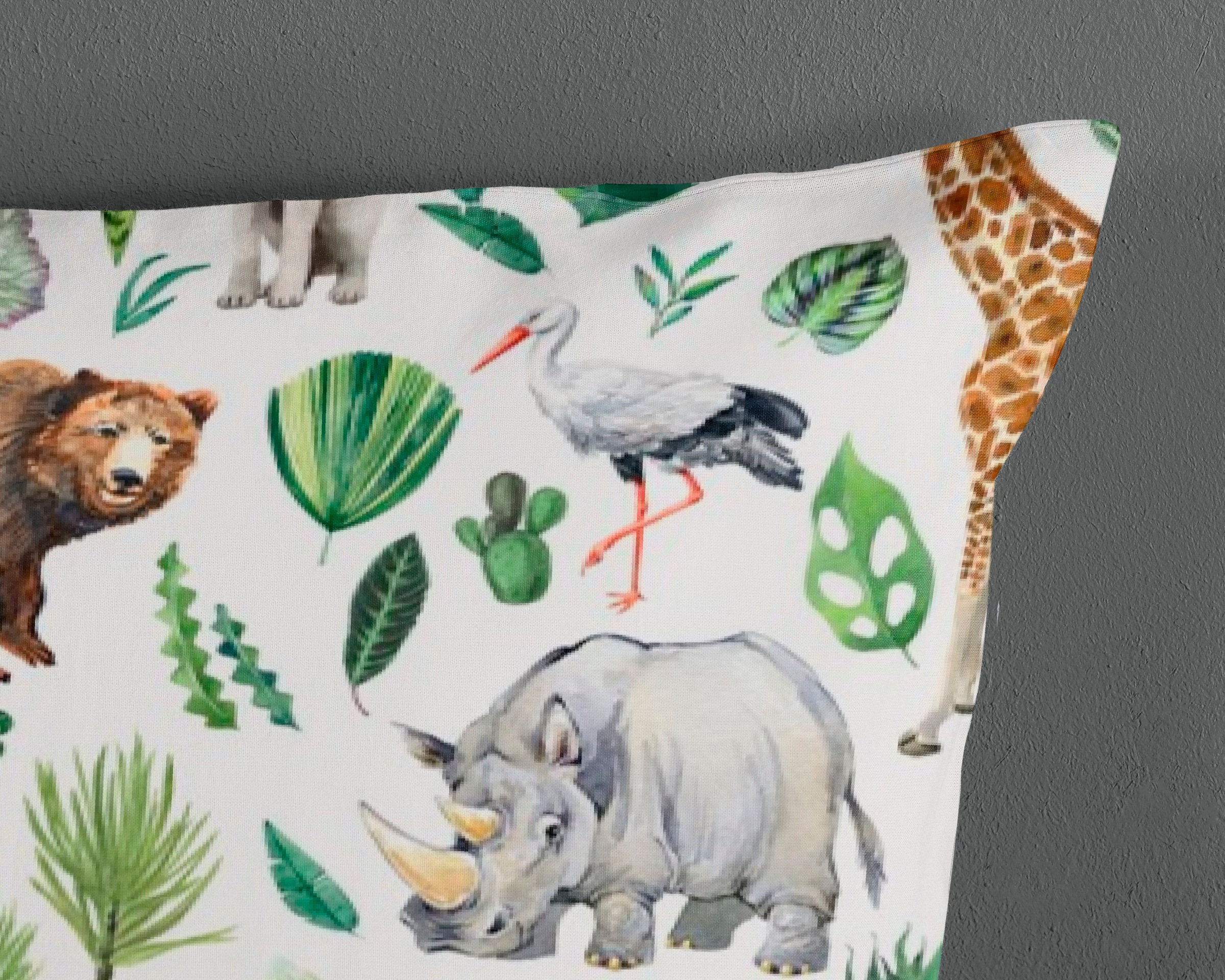 good morning Babybettwäsche »Samba«, 100% Baumwolle, 120x150, Reissverschluss, Wendeoptik, Baby, Tier, Grün