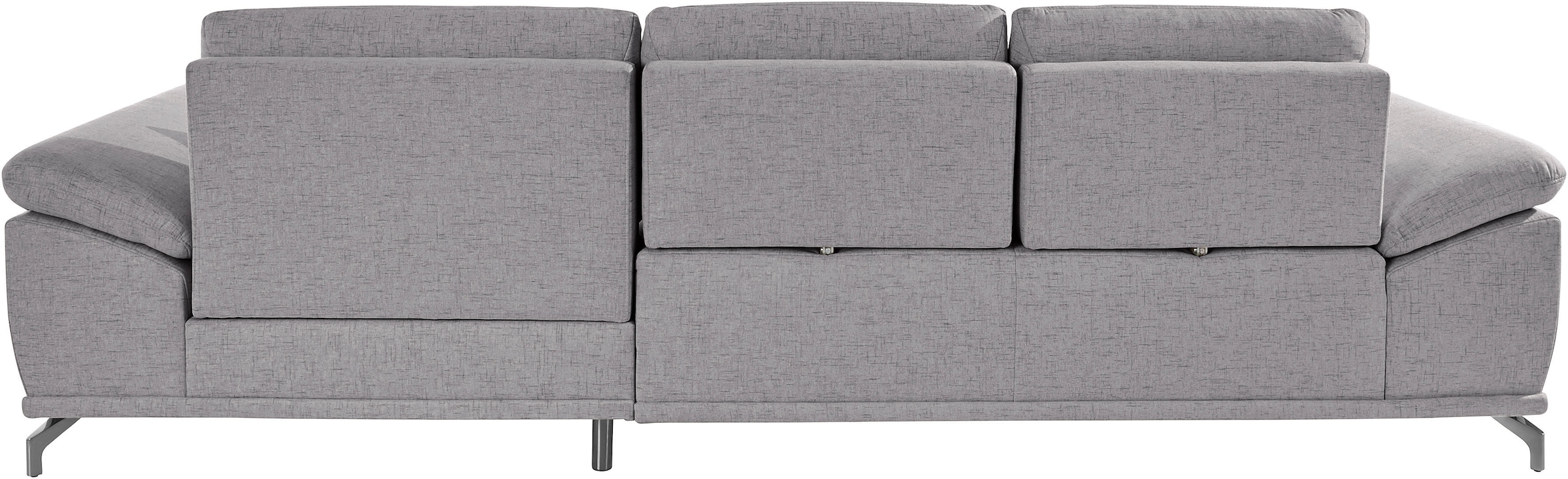 PLACES OF STYLE Ecksofa »Costello L-Form, B: 301 cm mit Sitztiefen-, Armteilverstellung &« 3 Nierenkissen, optional Bettfunktion & Bettkasten