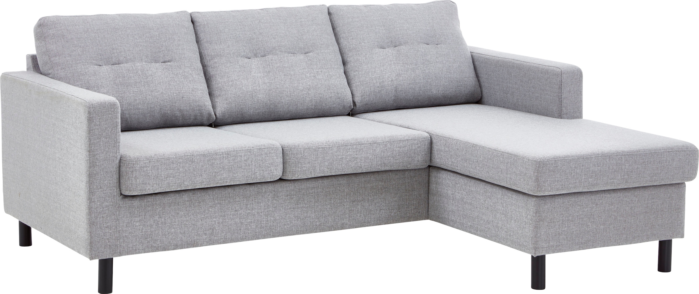 ATLANTIC home collection Ecksofa »Tea L-Form«, Ecksofa, frei im Raum stellbar und Recamiere beidseitig montierbar