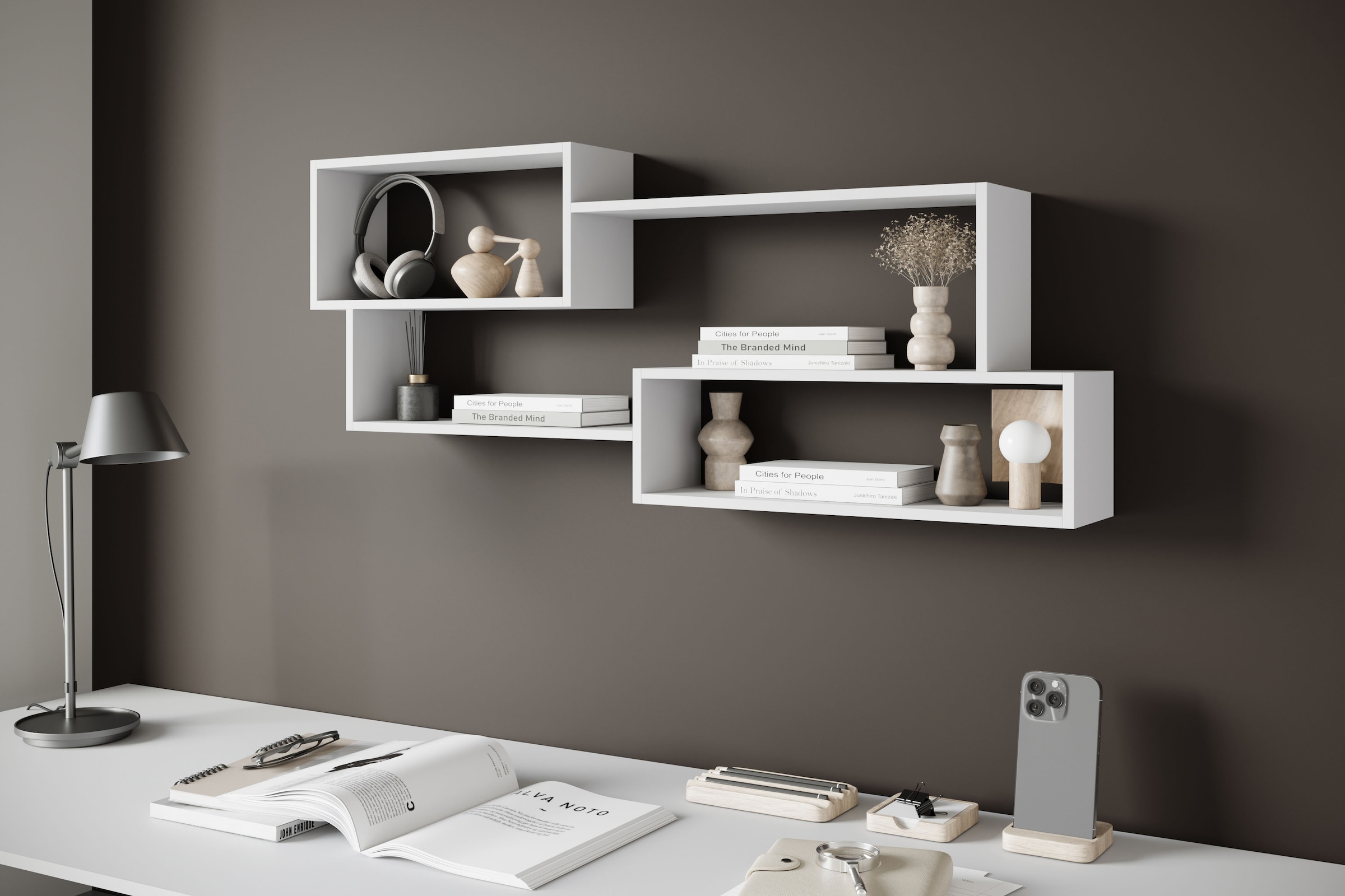 Home affaire Wandboard »Wandregal Trio« 1 Stk. tlg. Ideal als Bücherregal, Dekoregal oder Ablage im Büro