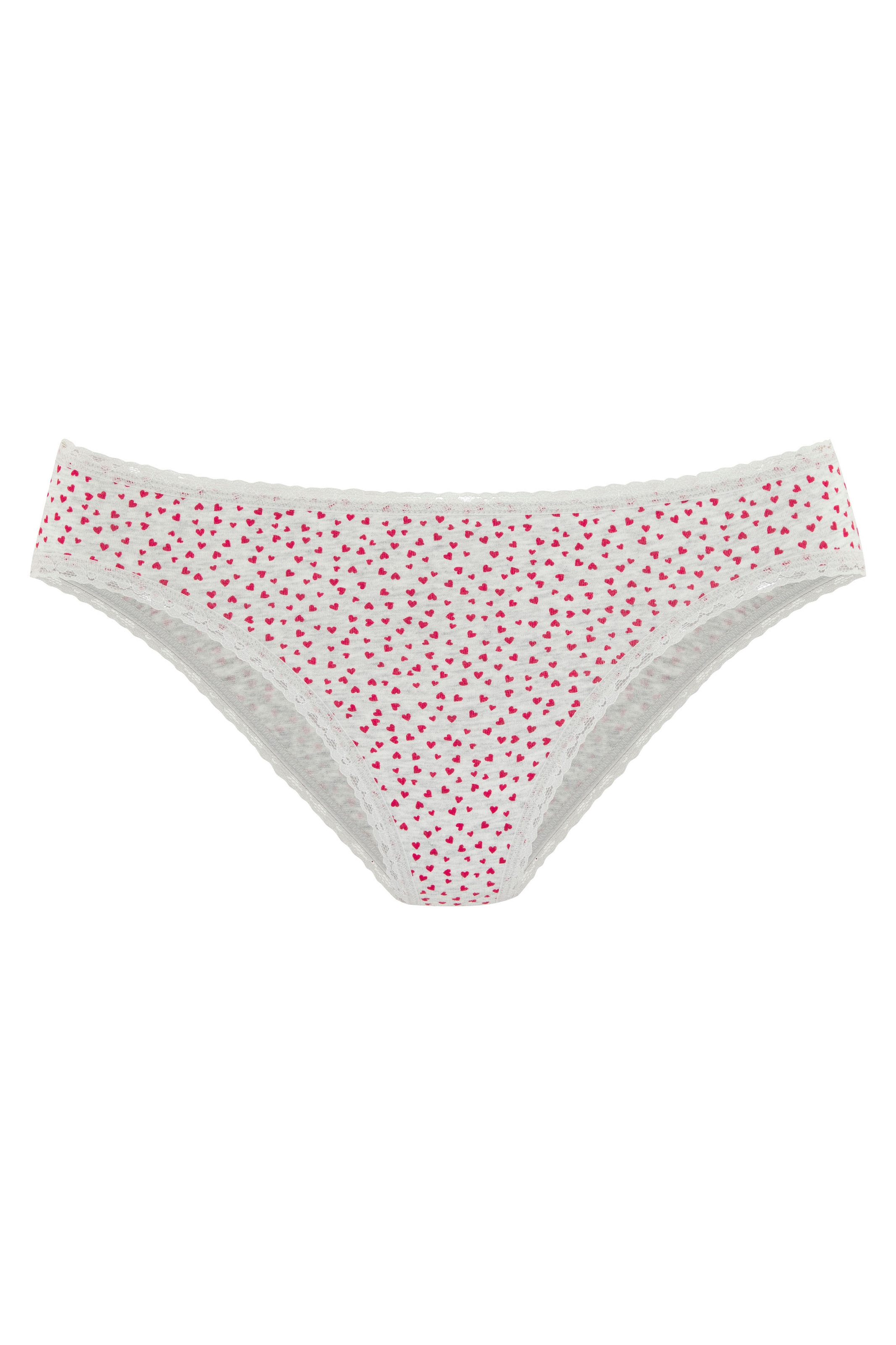 LASCANA Jazz-Pants Slips, (5er-Pack), mit süssen Herzchen-Prints und aus elastischer Baumwoll-Qualität