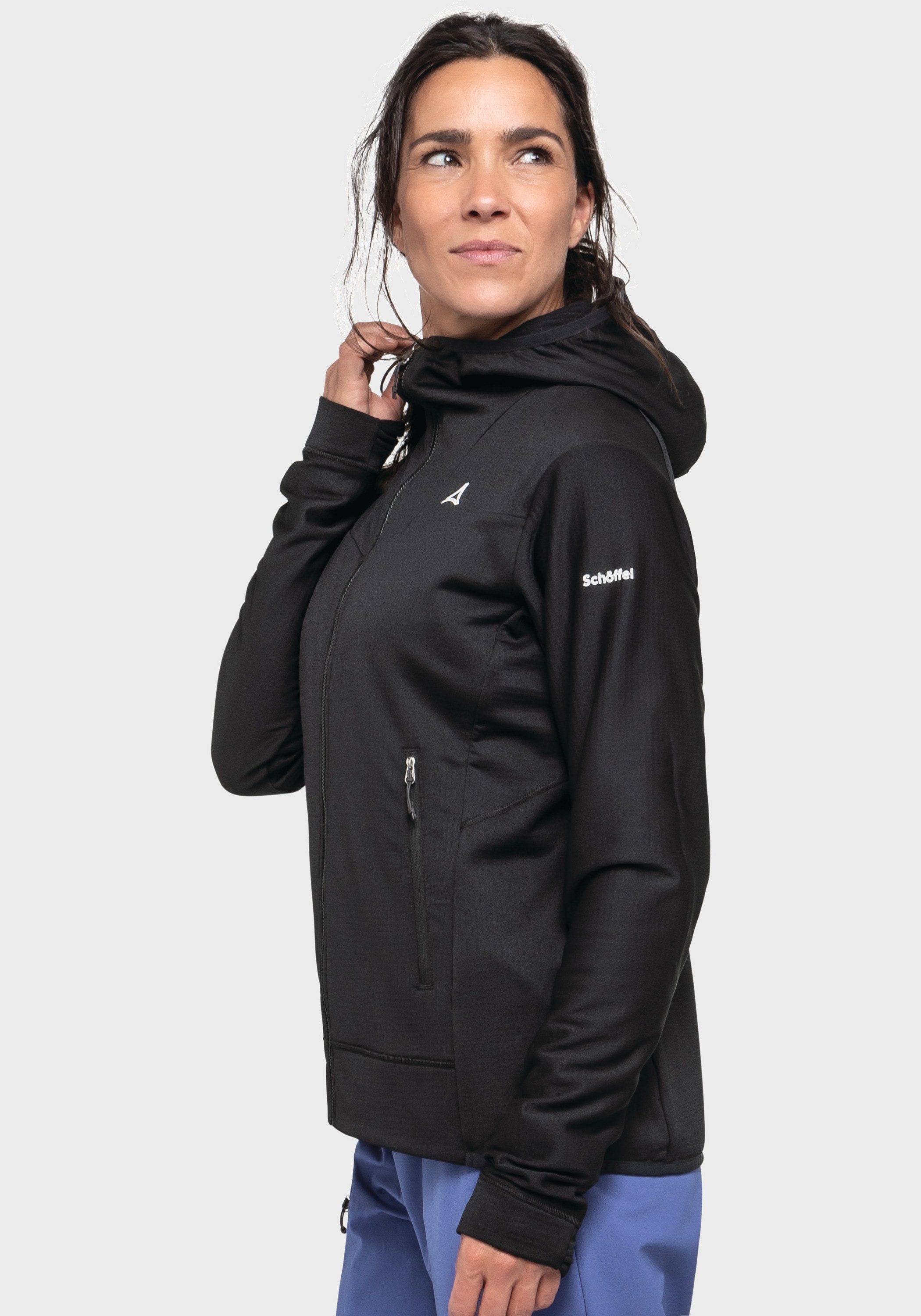 Schöffel Fleecejacke »Mountain Fleece Hoody Style Blaueis WMS« mit Kapuze