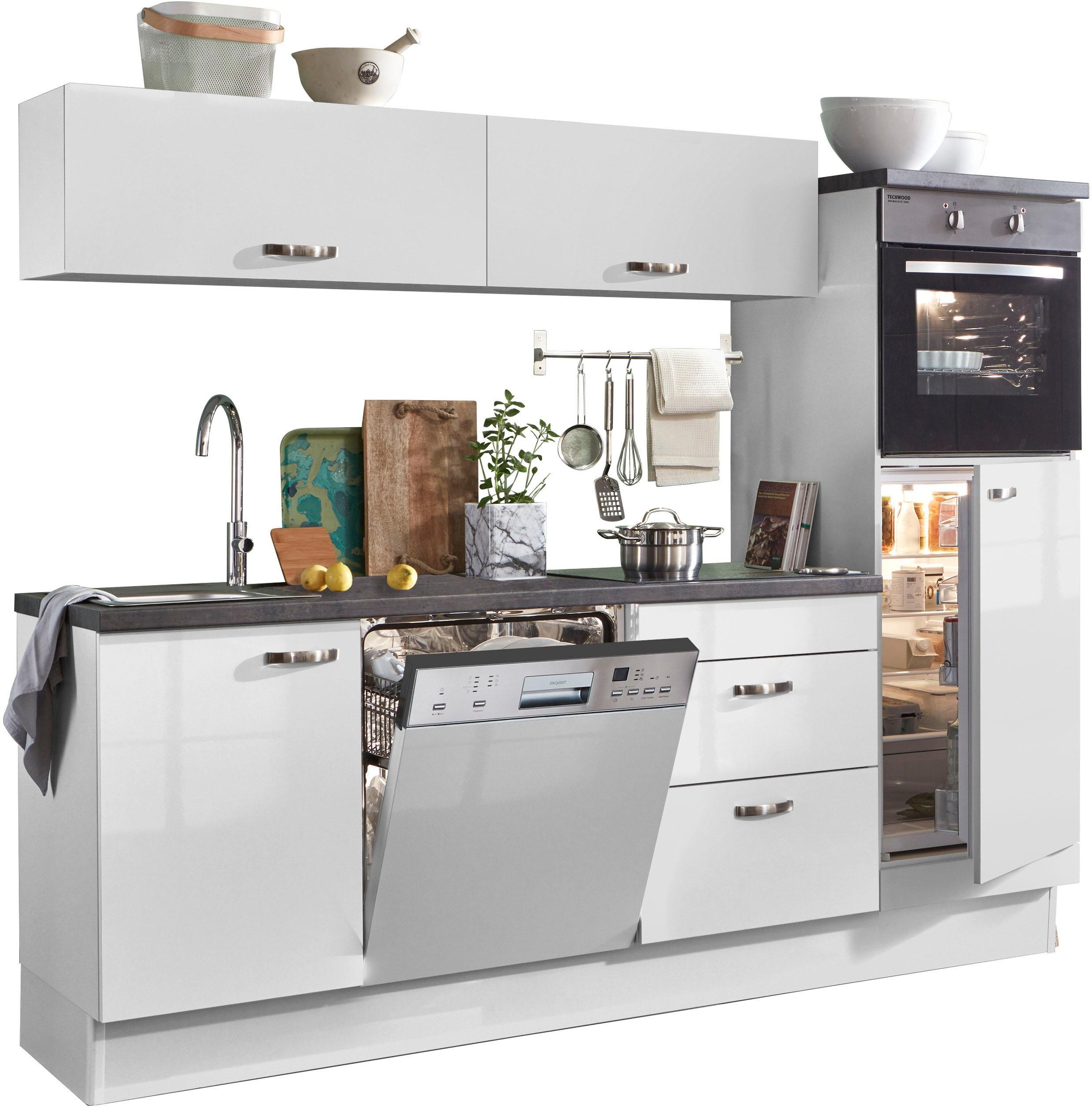 Image of OPTIFIT Küchenzeile »Cara«, ohne E-Geräte, mit Vollauszügen und Soft-Close-Funktion, Breite 240 cm bei Ackermann Versand Schweiz