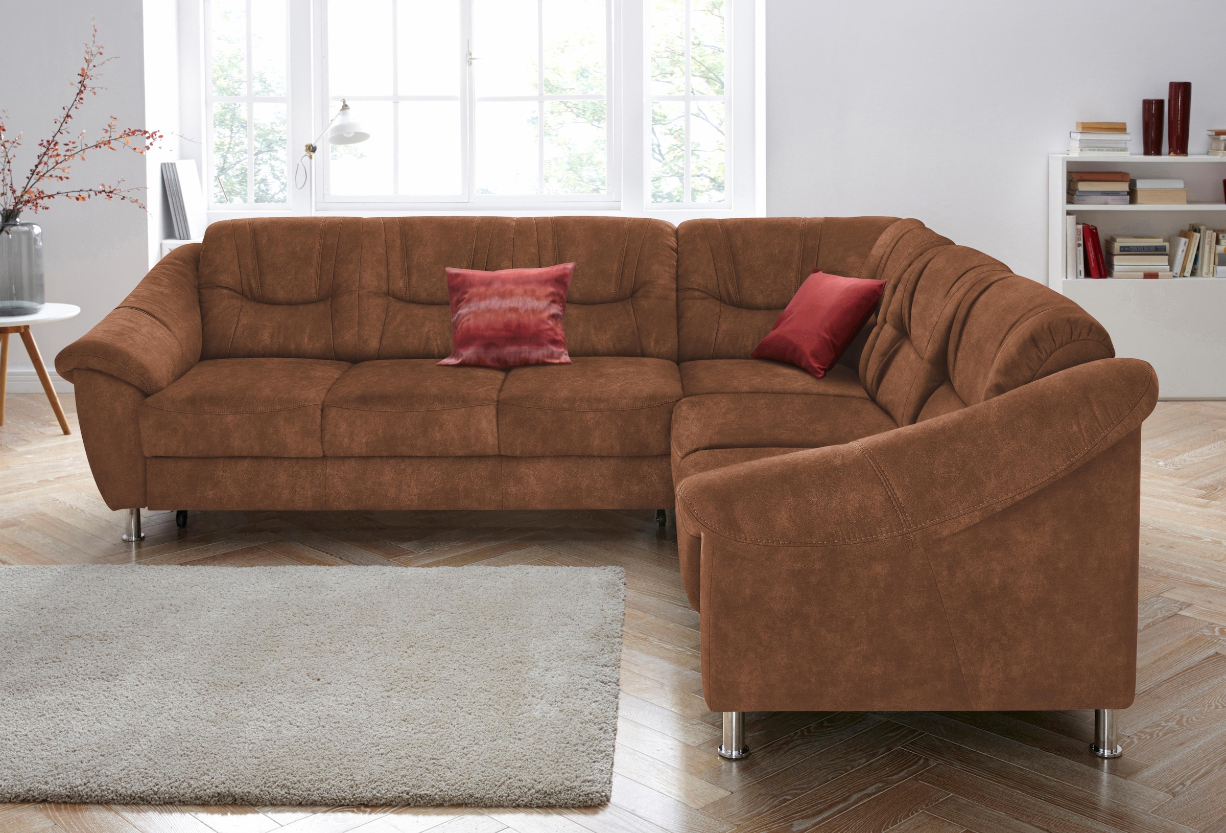 sit&more Ecksofa »Salsa L-Form«, mit Federkern, wahlweise mit Bettfunktion