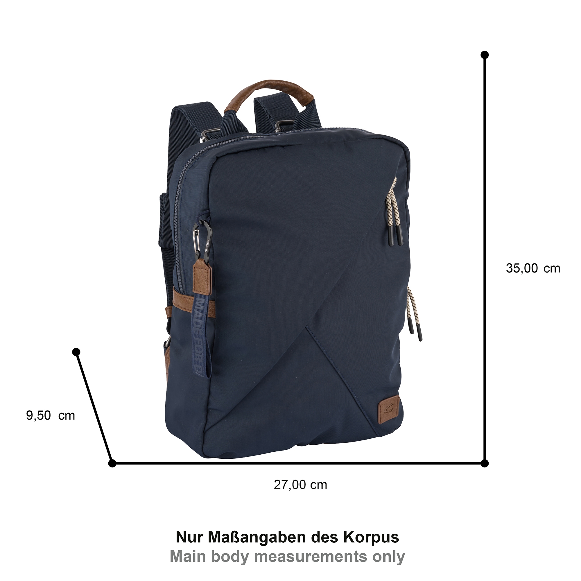 camel active Sac à dos »Aurum« aus recyceltem Polyester in Nylonstruktur, leicht & mit feinen Details