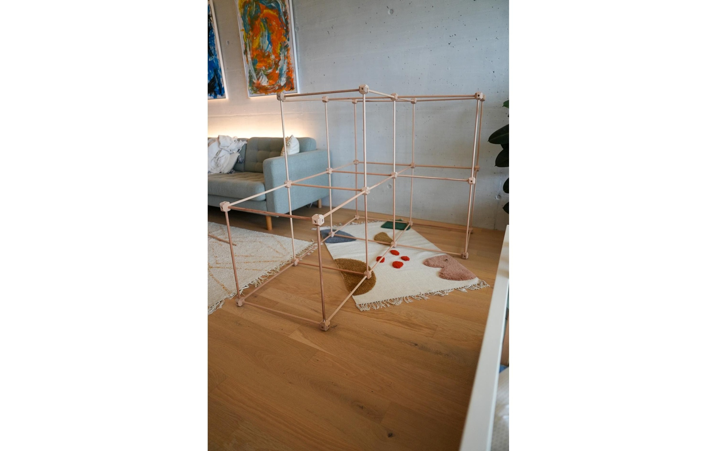 Konstruktions-Spielset »Hüttenheld mittel 80 Teile«, Holzart: Buche (Schweiz)