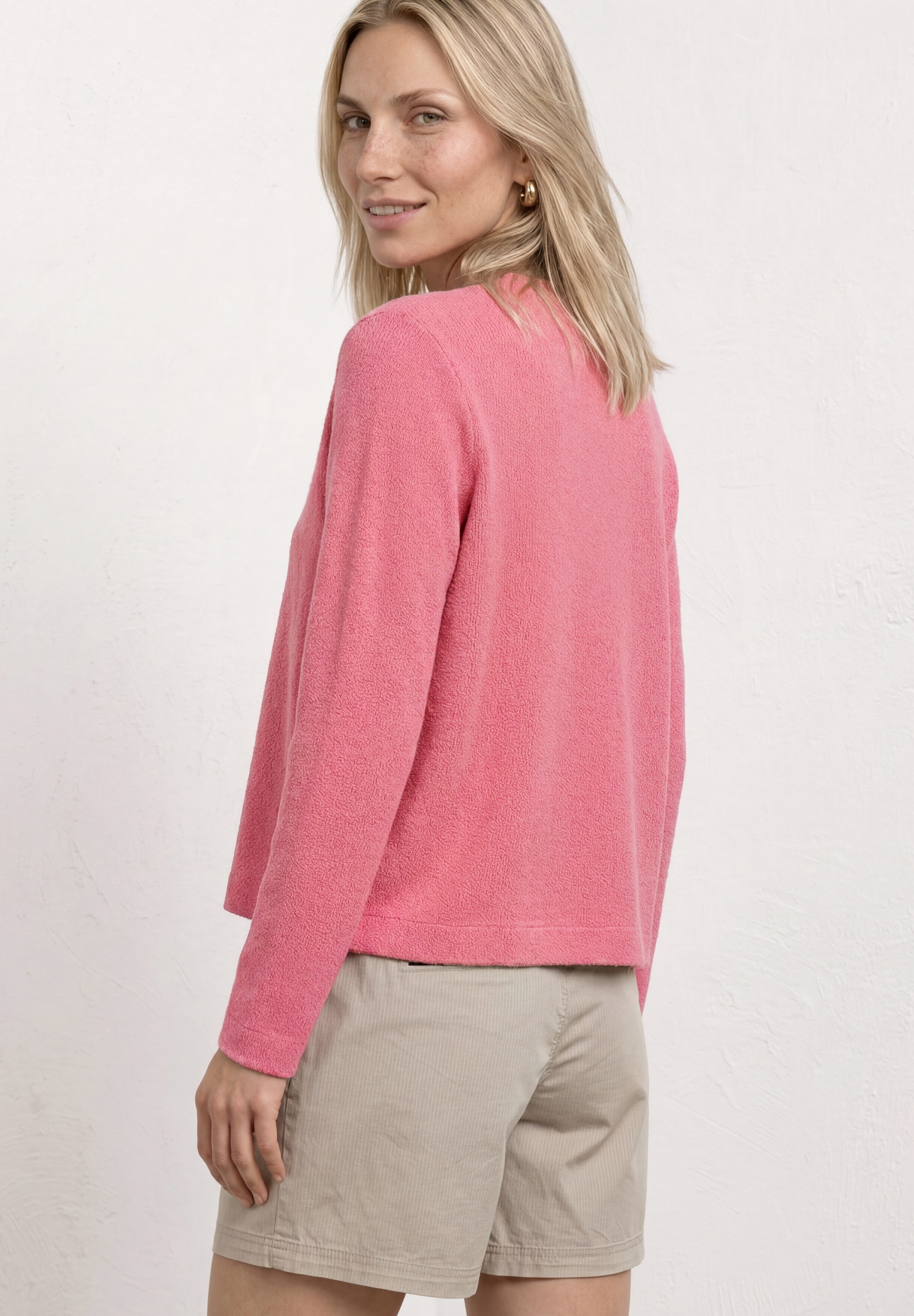 STREET ONE Veste chemise »Style Nette« uni, à porter ouvert, aspect tricot