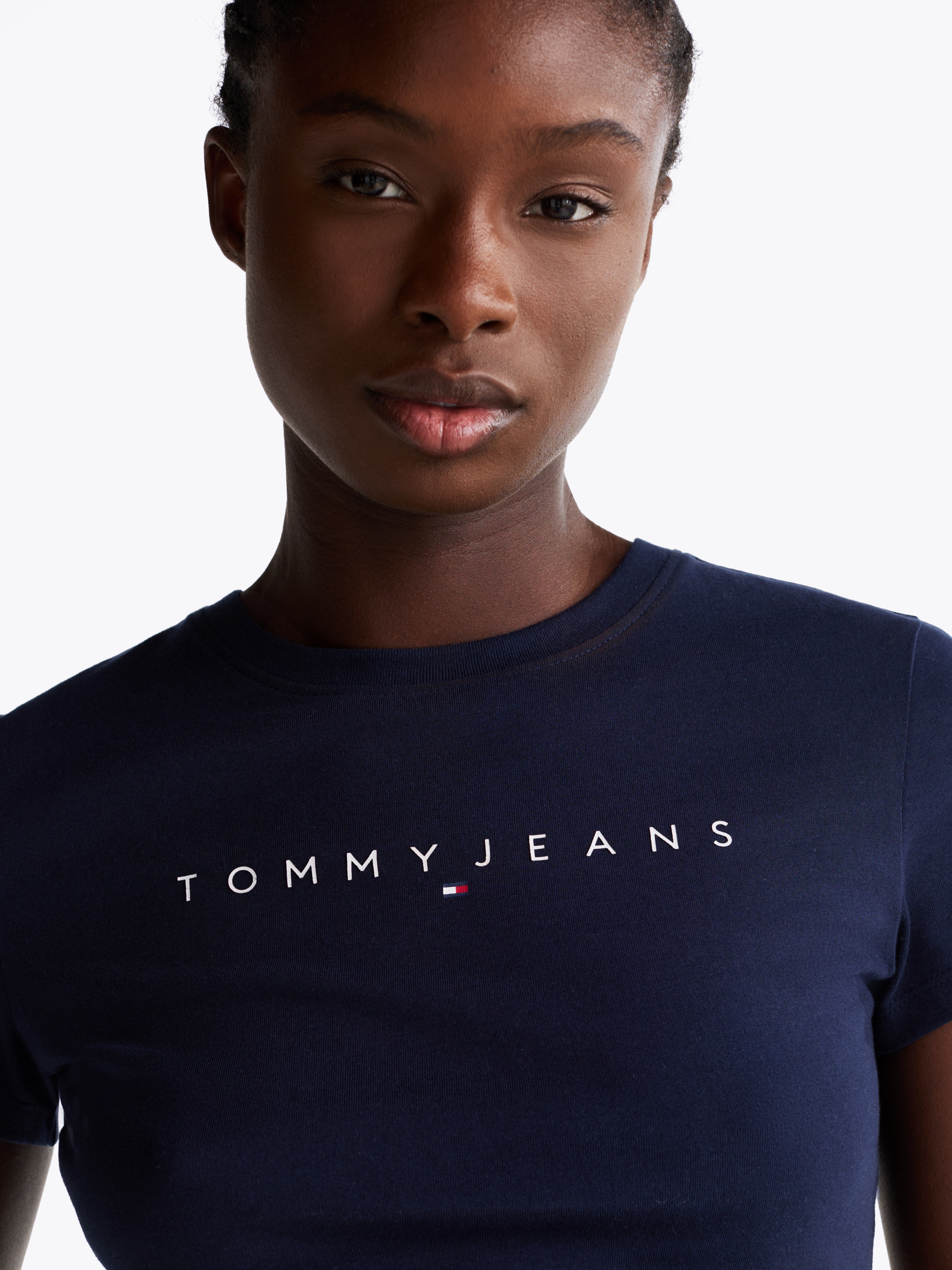 Tommy Jeans T-Shirt »TJW SLIM LINEAR TEE EXT«, mit Logo-Schriftzug