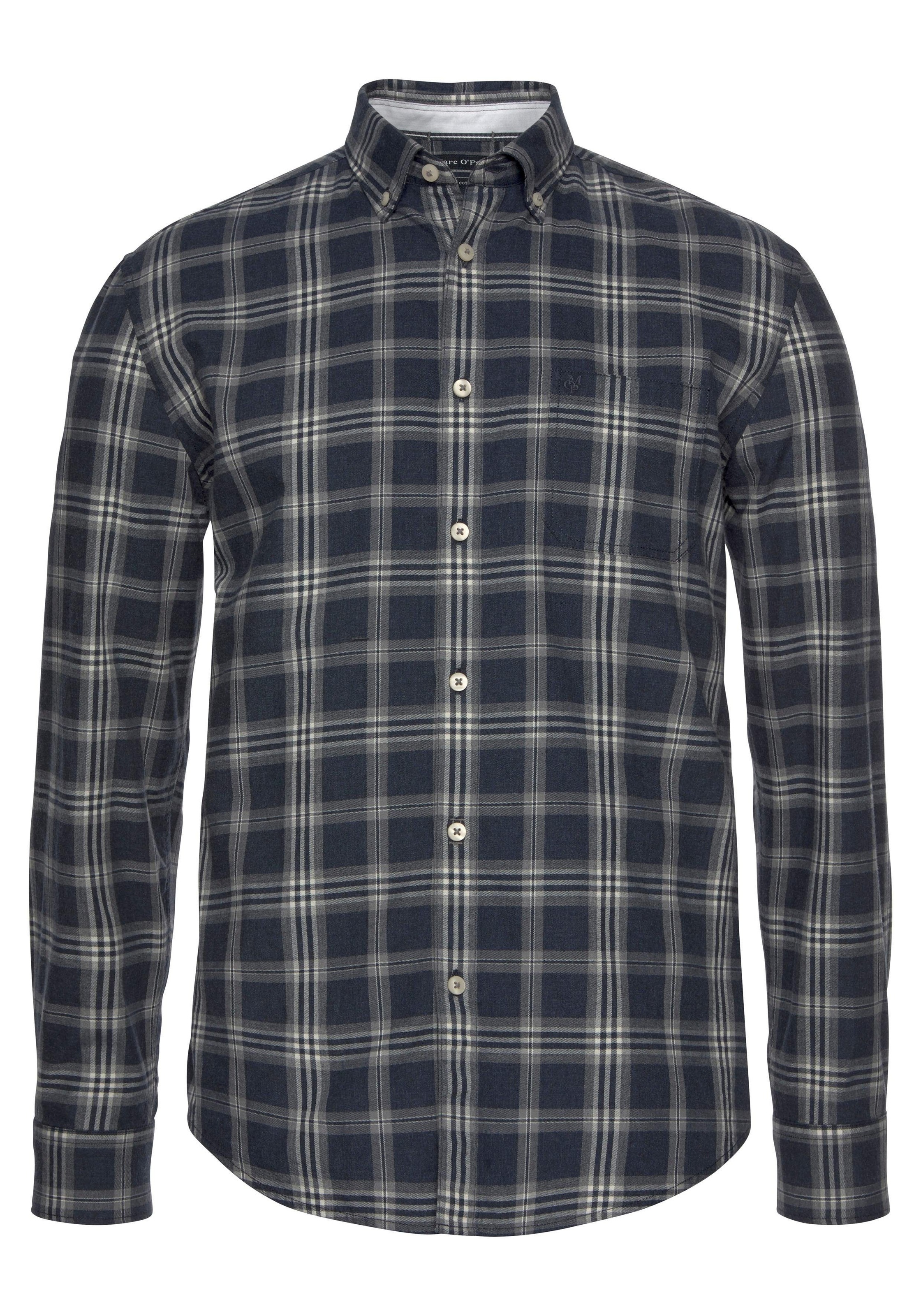 Image of Marc O'Polo Langarmhemd, leicht angerauht, weich im Griff bei Ackermann Versand Schweiz