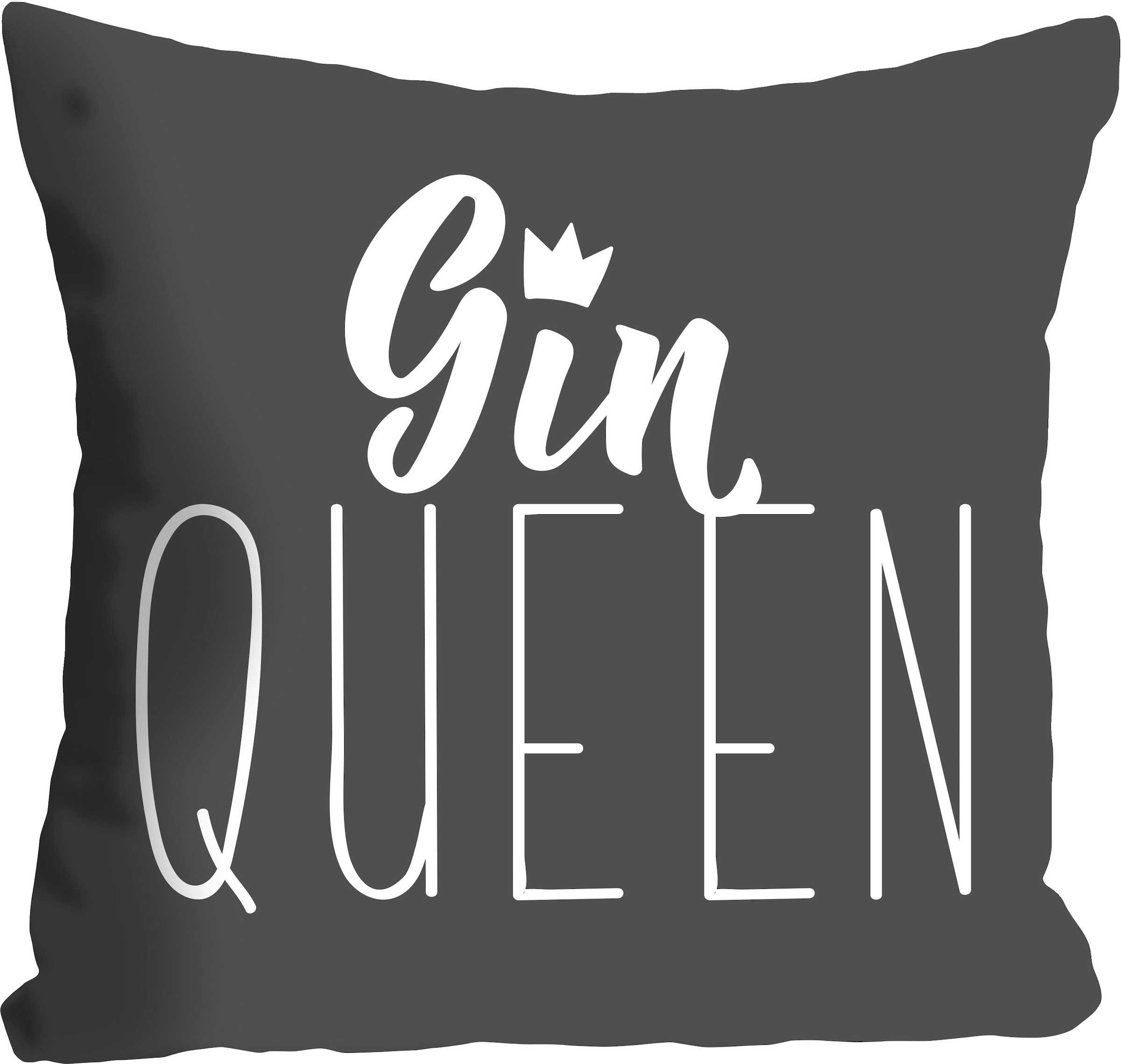 Image of queence Dekokissen "GIN QUEEN" mit einem Schriftzug