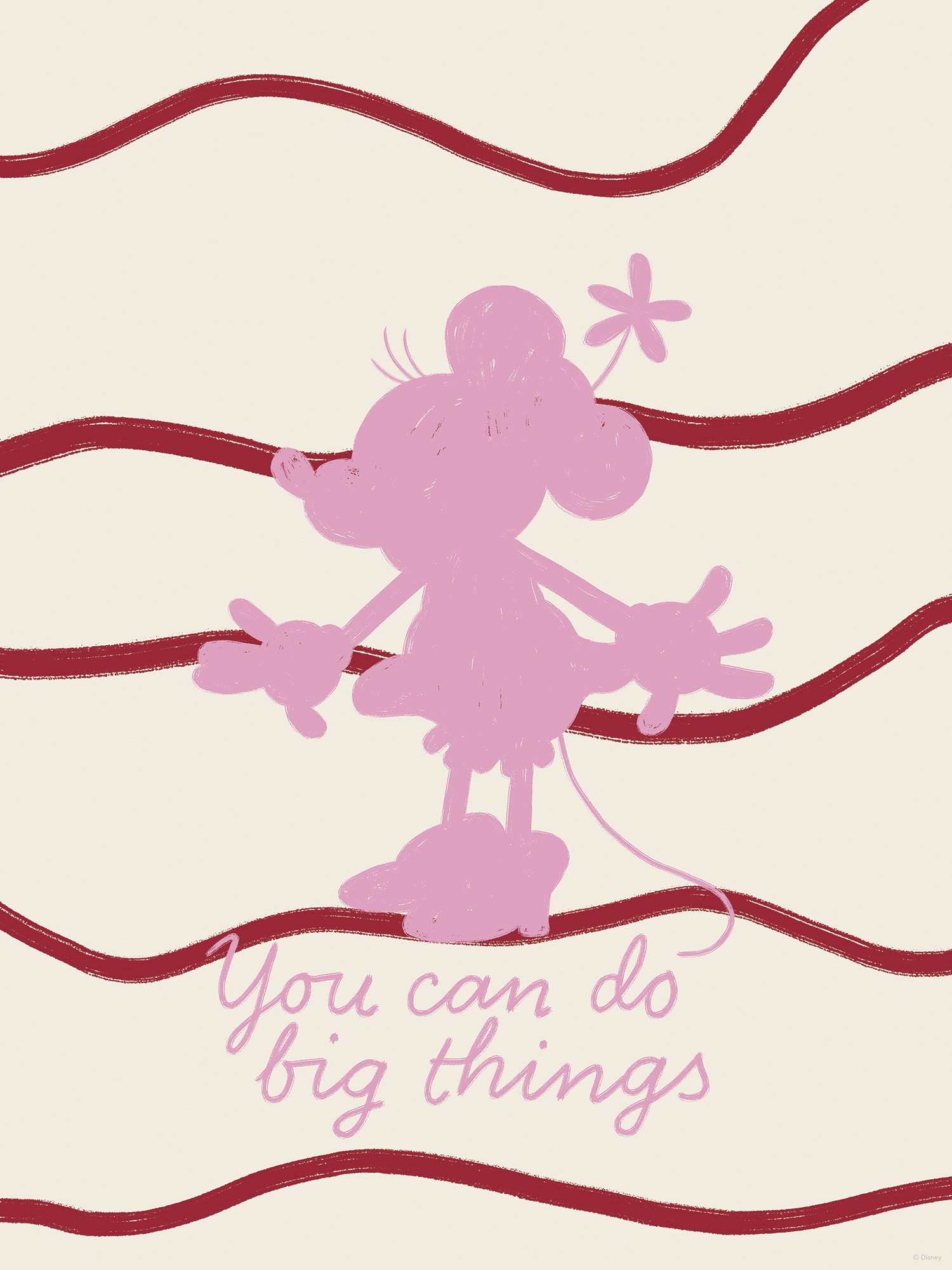 Komar Fresque murale »Disney Minnie Mouse You Can Do Big Things« Set, 1 cuis tlg. 30 x 40 cm (Breite x Höhe) - Kinderzimmer, Dekoration