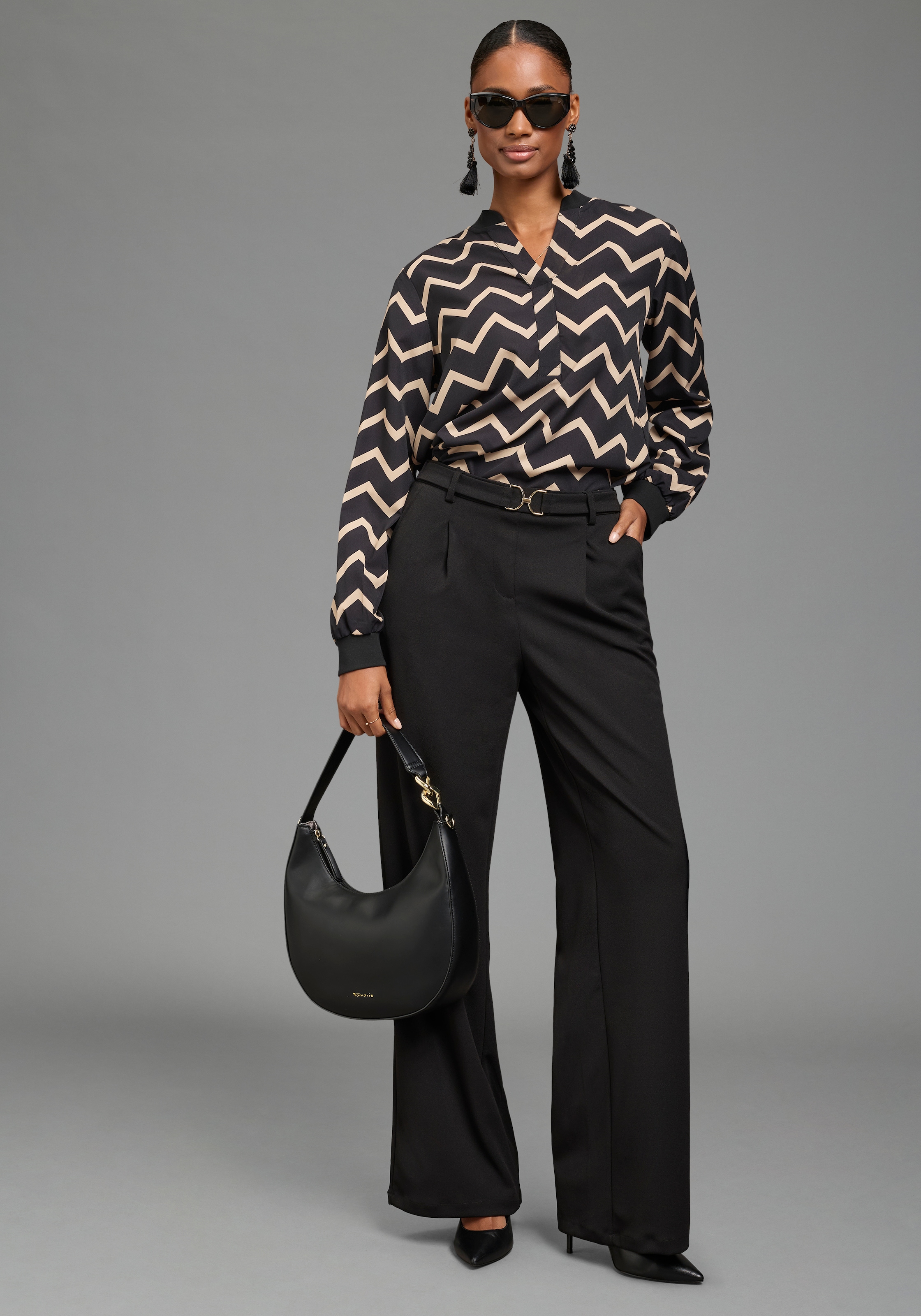 Laura Scott Pantalon à enfiler  avec une part d'élasthanne, pour automne et hiver, adapté au business