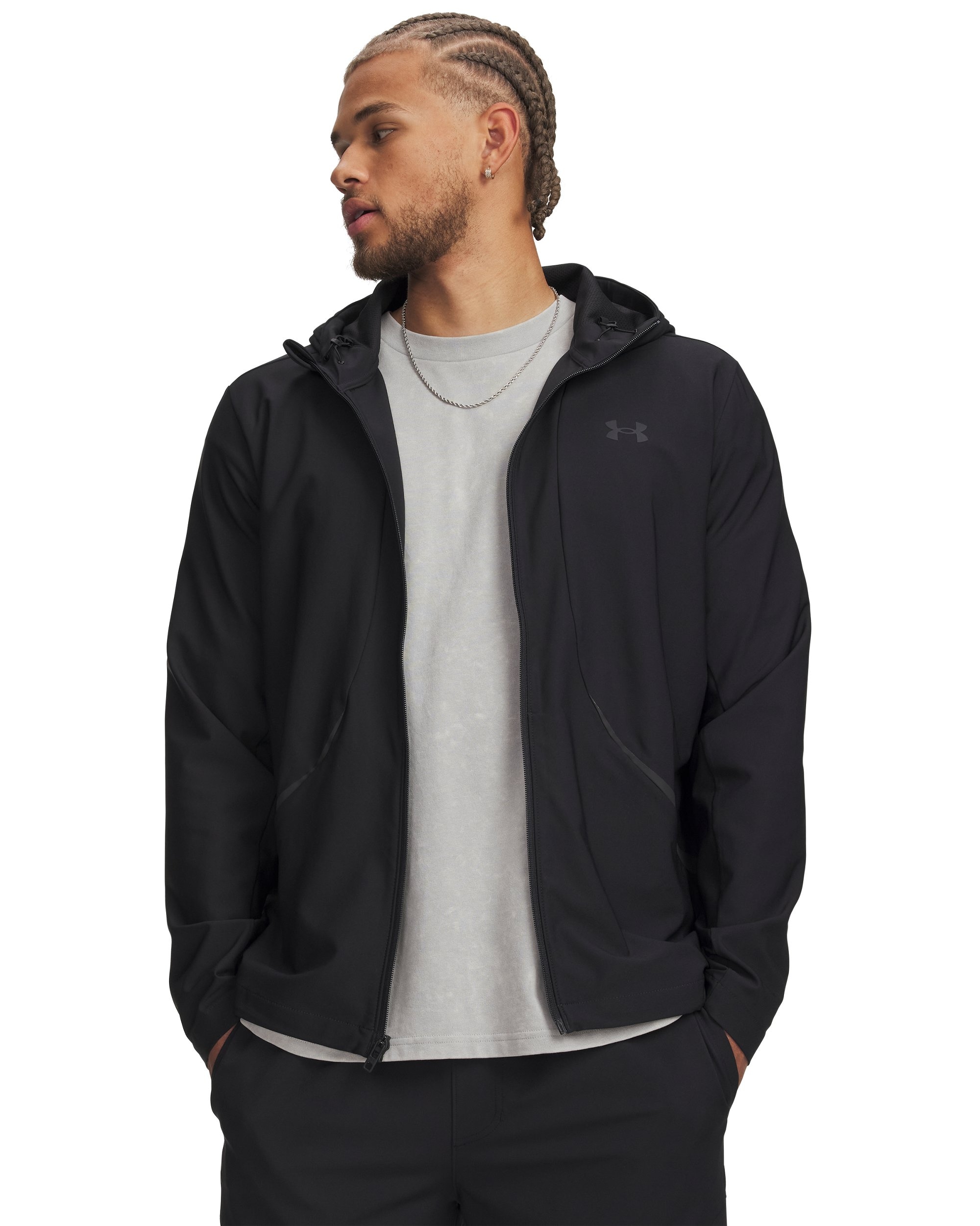 Image of Under Armour Trainingsjacke "UA UNSTOPPABLE WOVEN JACKET" wasserabweisend, mit UA Storm Technologie, aus Polyester und Elasthan