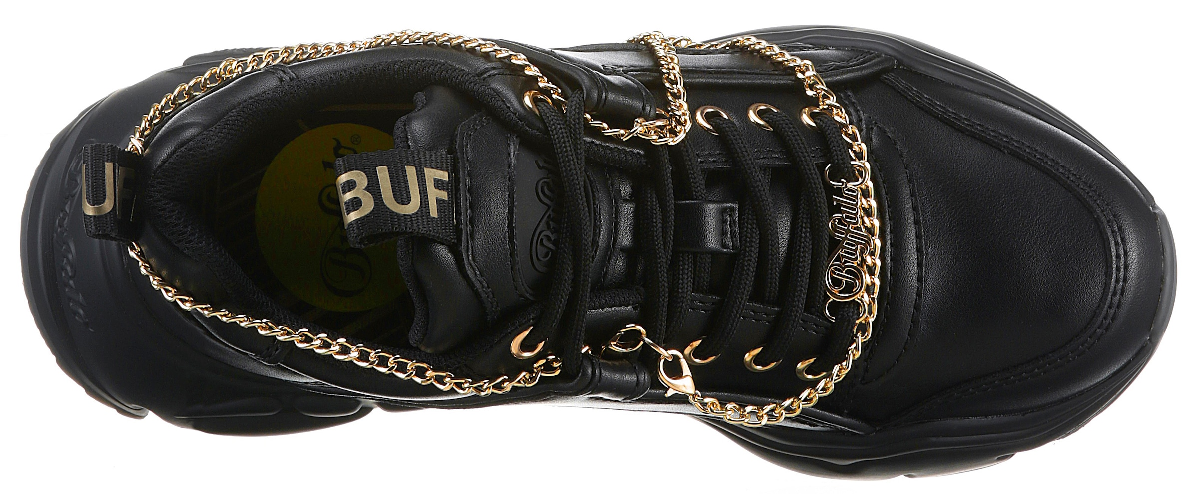 Buffalo Sneaker, mit angesagter Zierkette, Freizeitschuh, Halbschuh, Schnürschuh