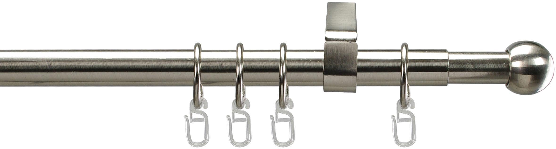 Image of Liedeco Gardinenstange "ausziehbare Kugel" Ø 20 mm 1 läufig-läufig ausziehbar edelstahlfarben