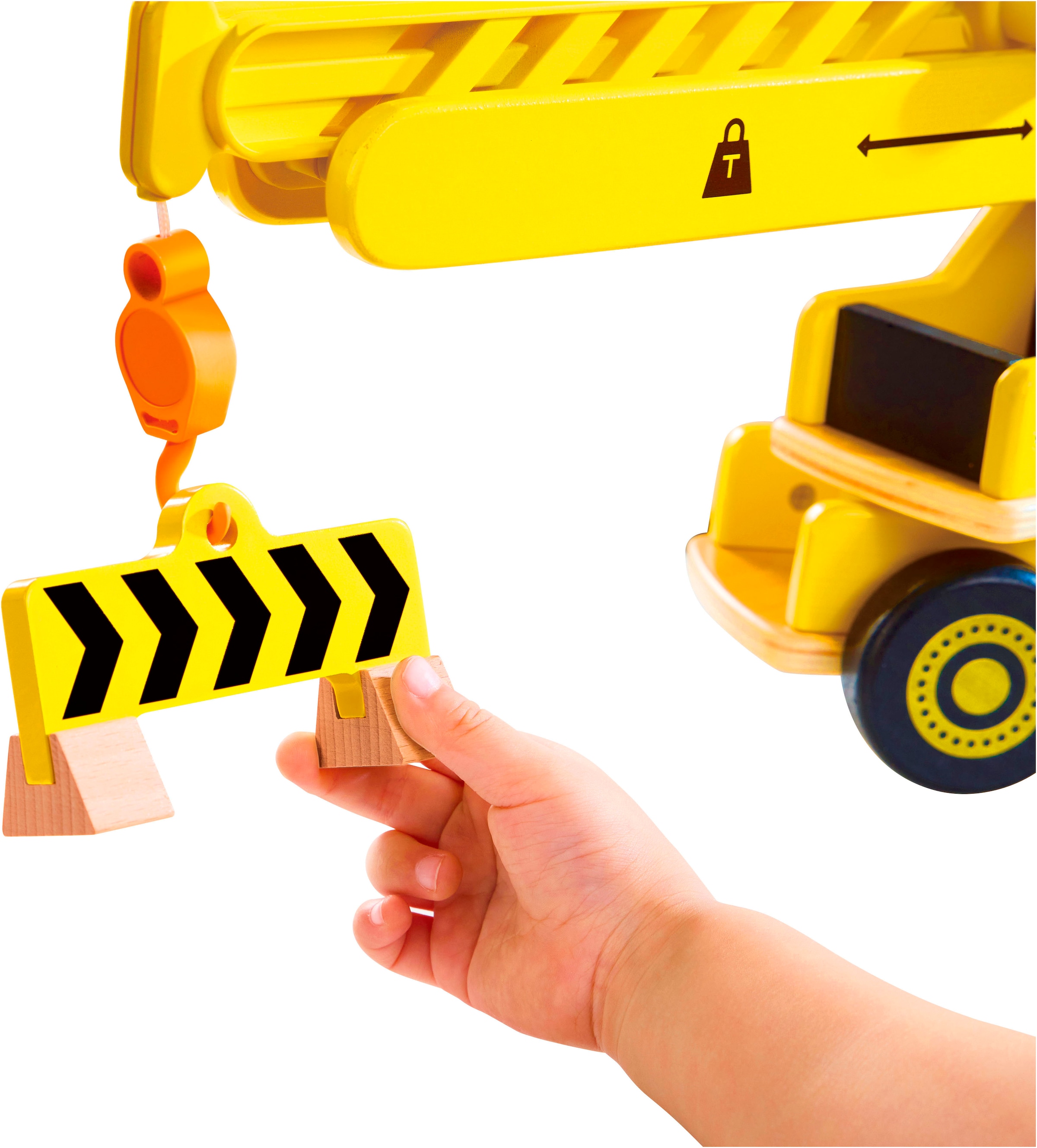 Hape Spielzeug-Kran »Mobiles Kran- & Baustellenset«