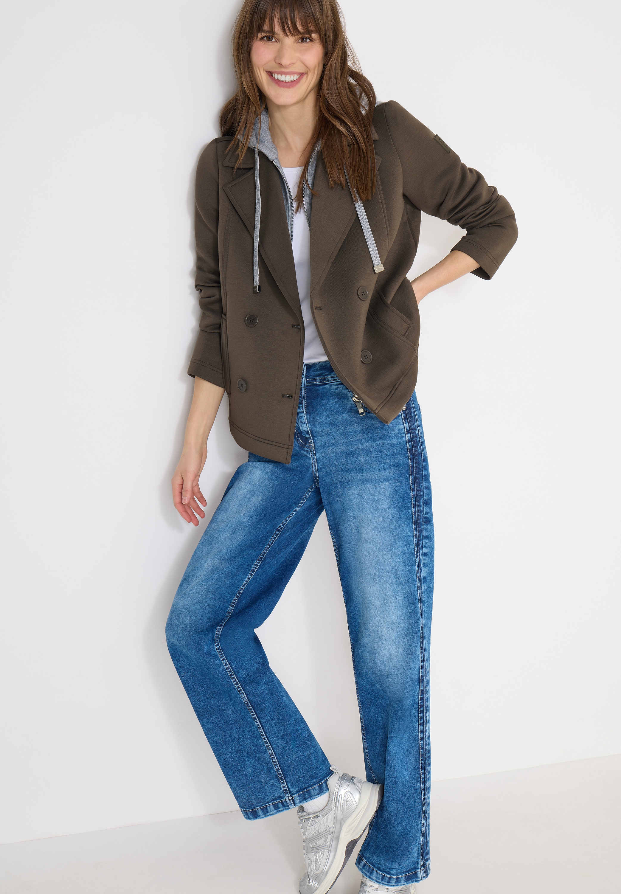 Cecil Cabanjacke mit Kapuze mit Reverskragen und Kapuze