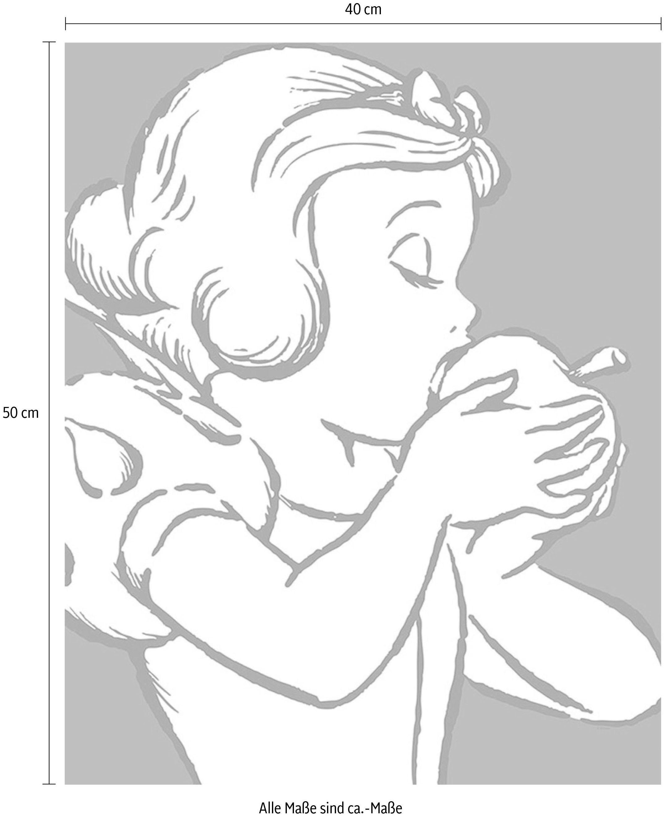 Komar Bild »Snow White Apple Bite - red«, Disney, (1 St.), Wandbild zur Dekoration im Kinderzimmer - ohne Rahmen