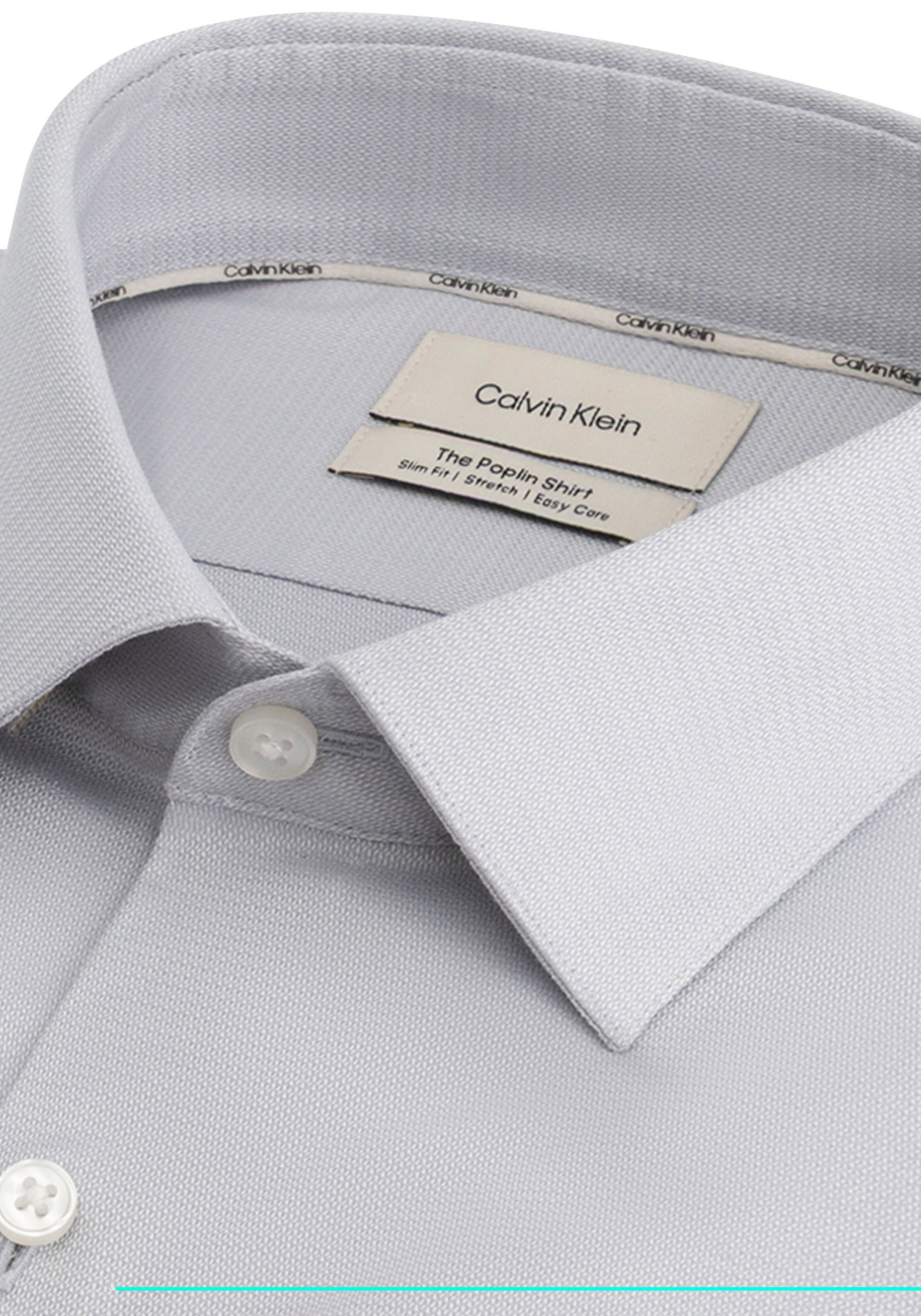 Calvin Klein Chemise d'affaires »SLIM ESNTL POPLIN STR SLD« Slim fit mit Knopfleiste