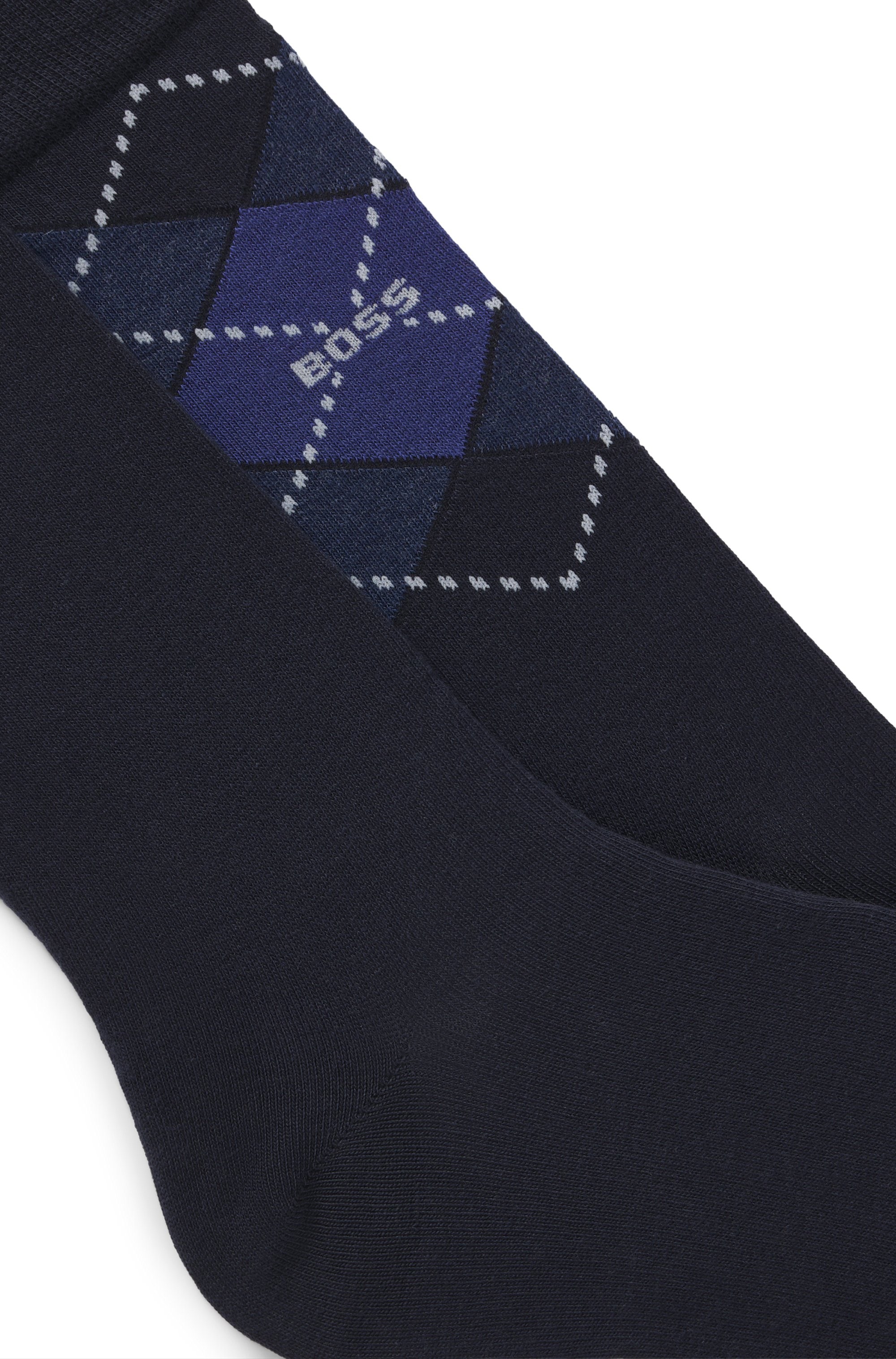 BOSS Socken »2P RS Argyle CC«, (Packung, 2 Paar, 2er Pack), mit BOSS Schriftzug