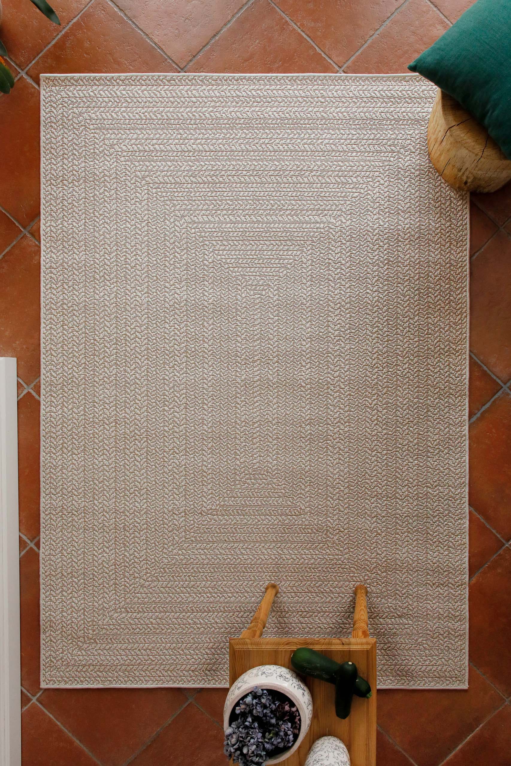 Image of Wecon home Läufer "Layo" rechteckig 6 mm Höhe Flachgewebe, wetterfest, geometrisches Design, In- & Outdoor Teppich