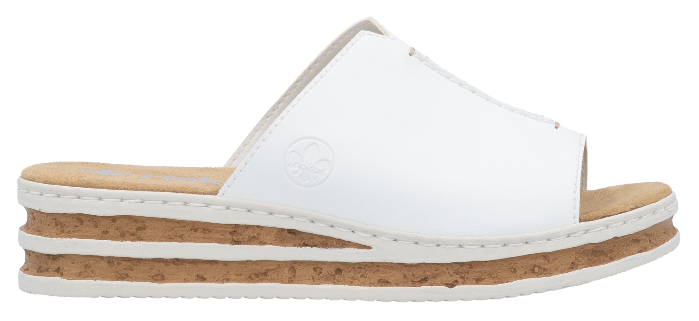 Rieker Pantolette compenséesd  chaussure d’été, chausson, talon compensé, à enfiler