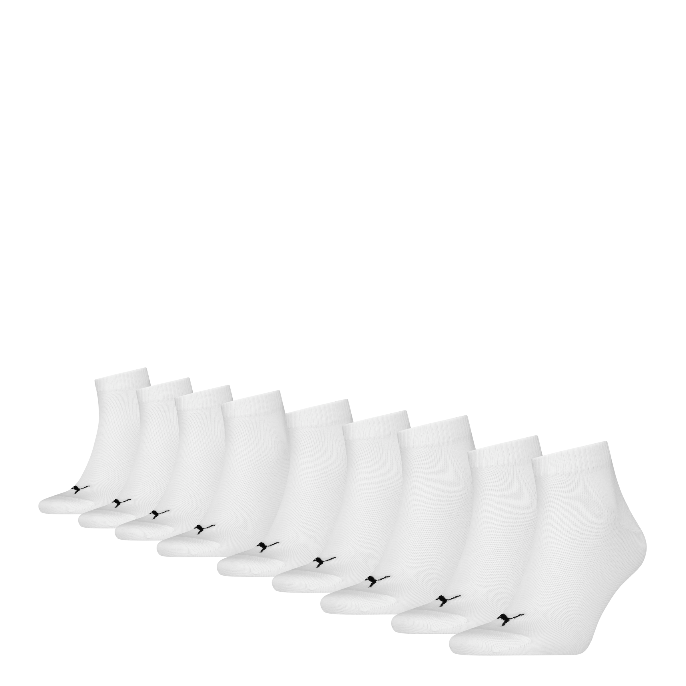 Image of PUMA Kurzsocken "PUMA UNISEX QUARTER PLAIN 9P ECOM" 9 Paar tlg. mit Rippenbündchen, elastisch