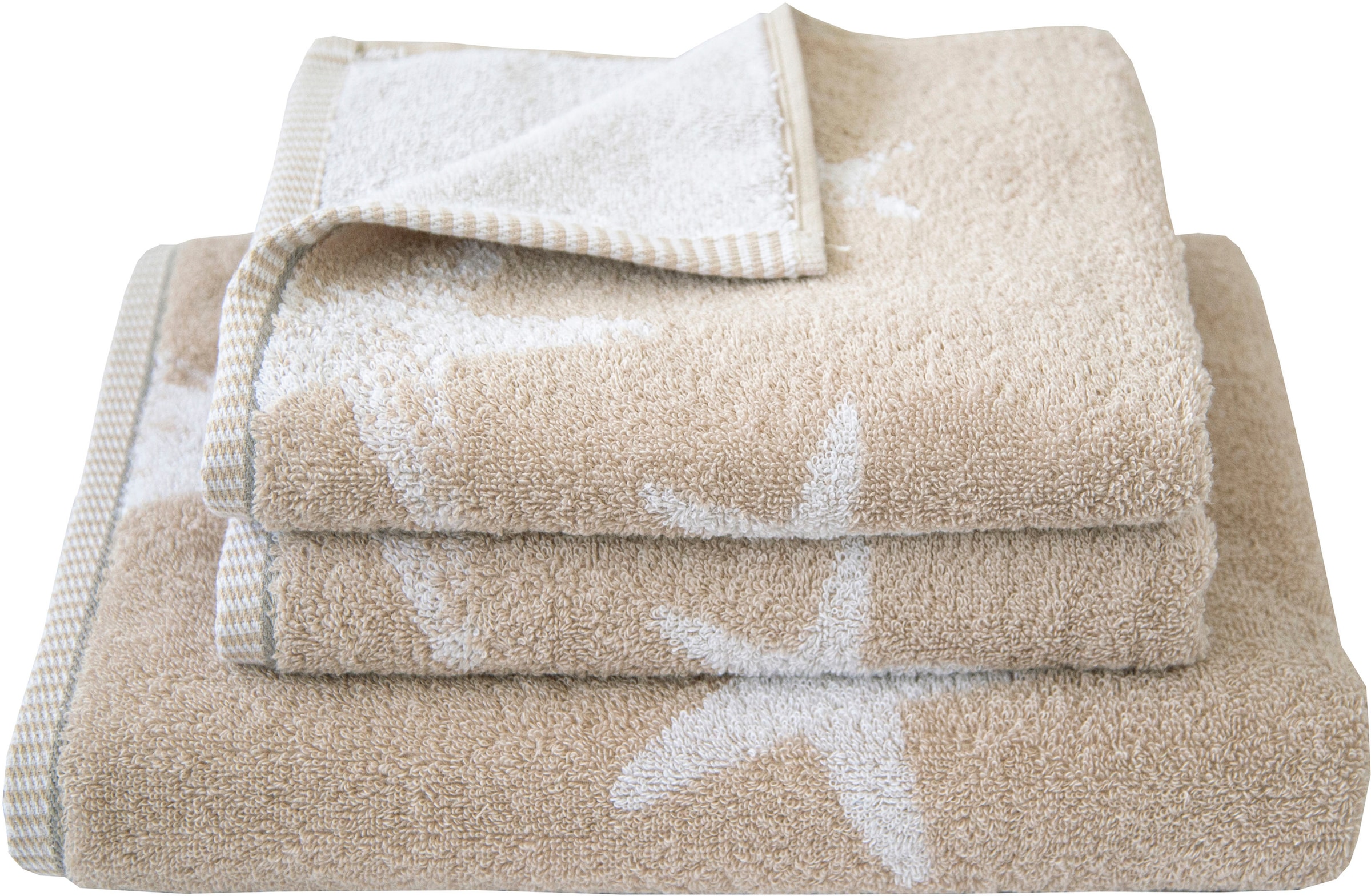 Image of Dyckhoff Handtuch Set "Maritim, Starfish" Set 3 Stk. Frottier 2 Handtücher (50x100cm), 1 Duschtuch (70x140cm)