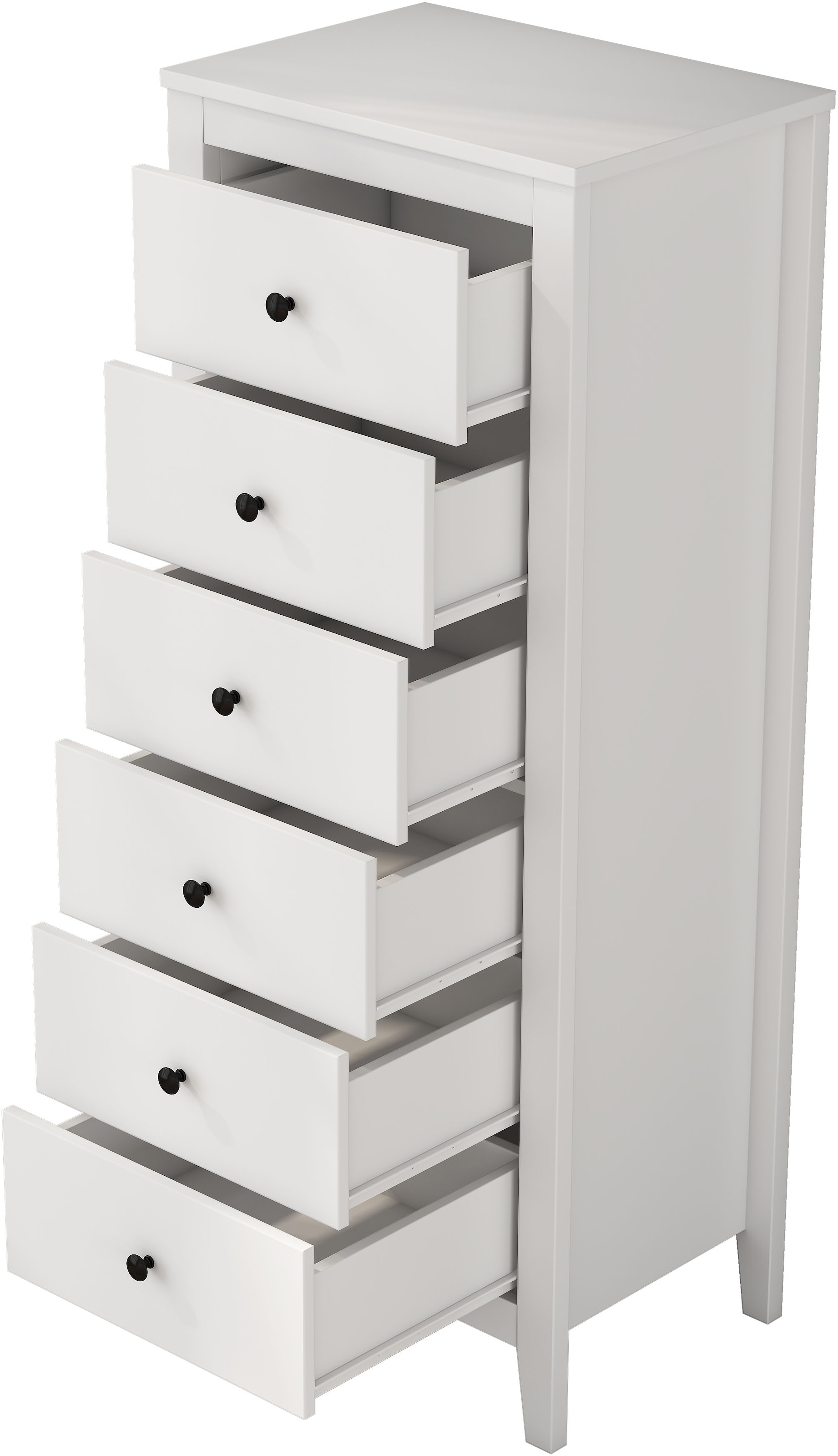 GOODproduct Commode combinée »Borkum Sideboard Anrichte mit 6 Schubladen Landhaus weiss Bestseller« hochwertige Griffe aus Metall, 