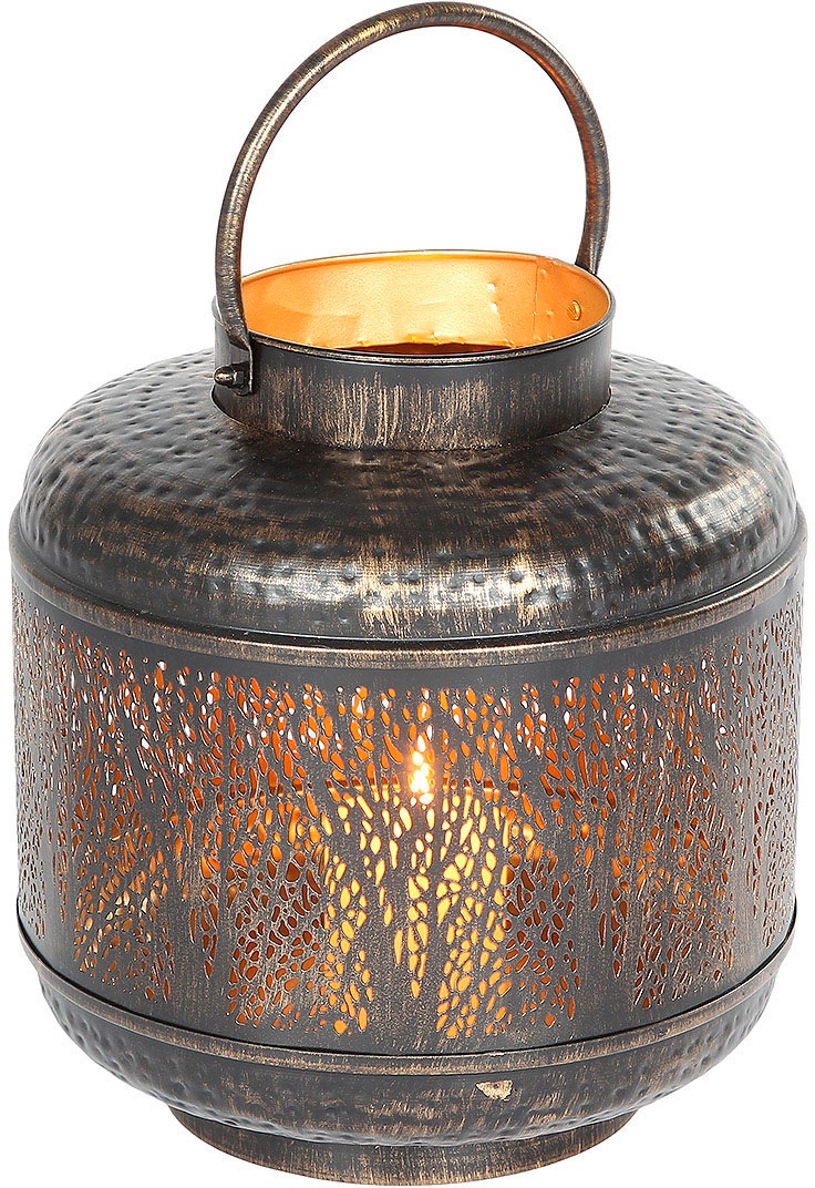 Image of Ambiente Haus Kerzenlaterne "Laterne Walddesign mit Griff - (H) 42 cm"