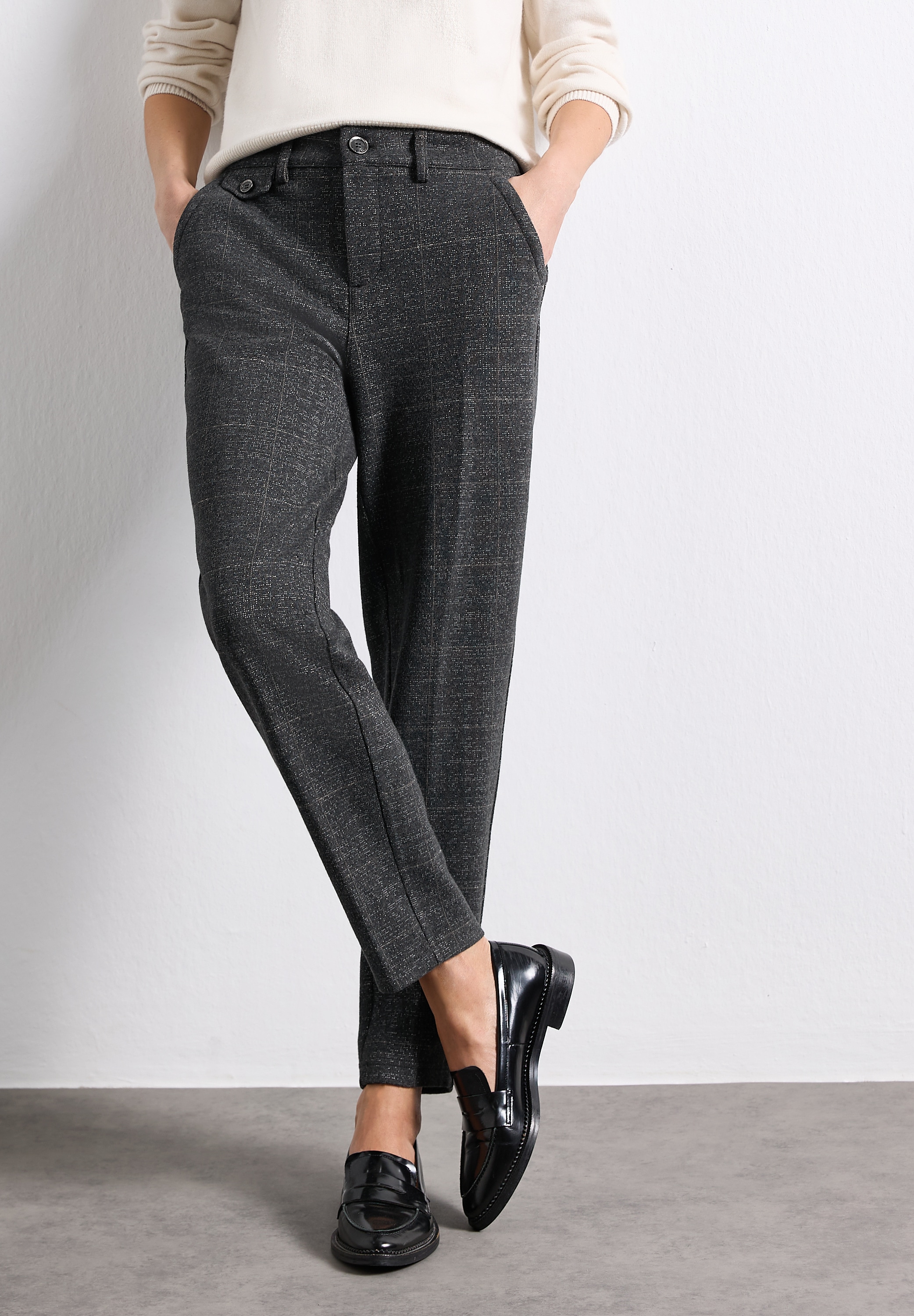 Image of STREET ONE Chinohose im Slim Fit / mit feiner Struktur