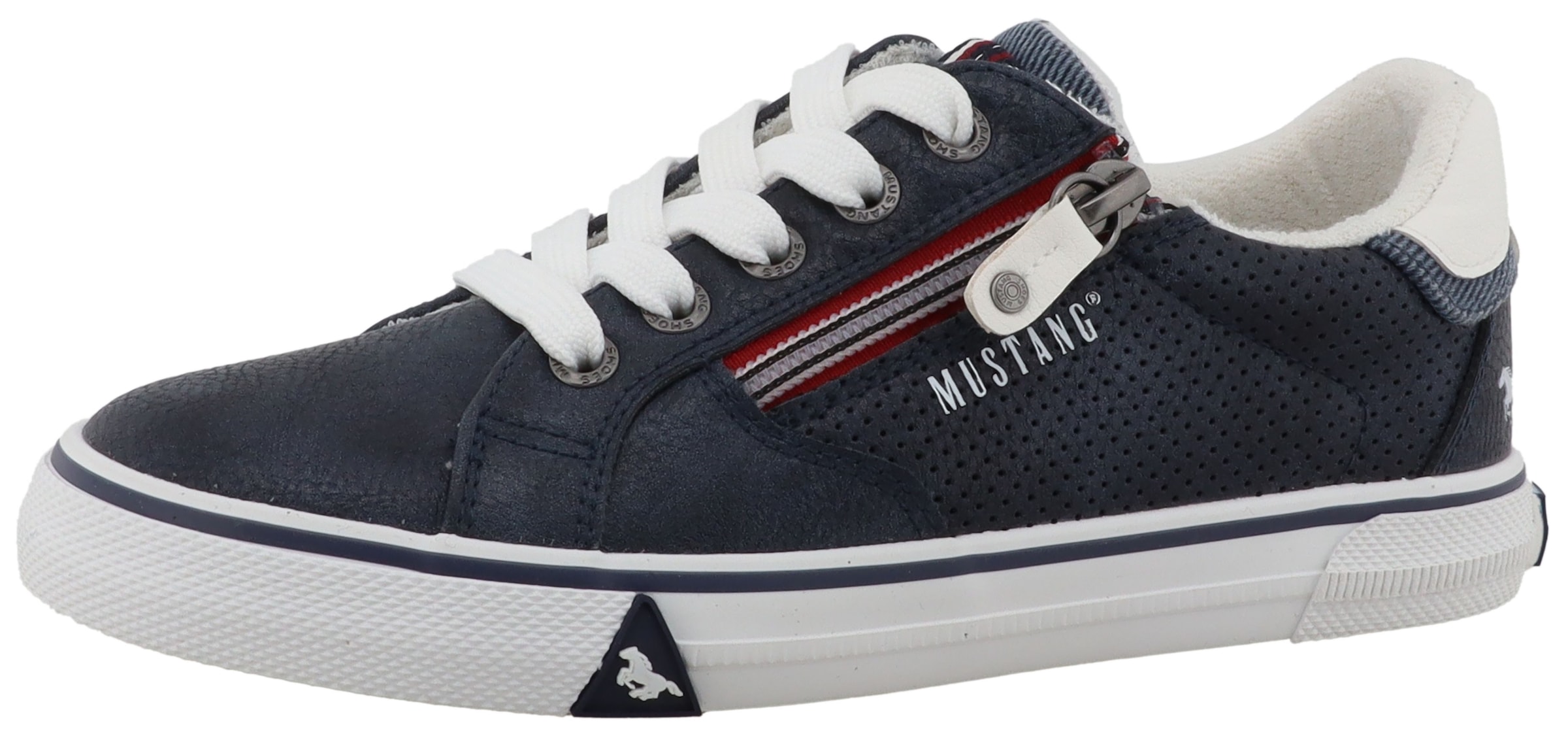 Image of Mustang Shoes Sneaker "Inken" Freizeitschuh, Halbschuh, Schnürschuh mit Logoschriftzügen