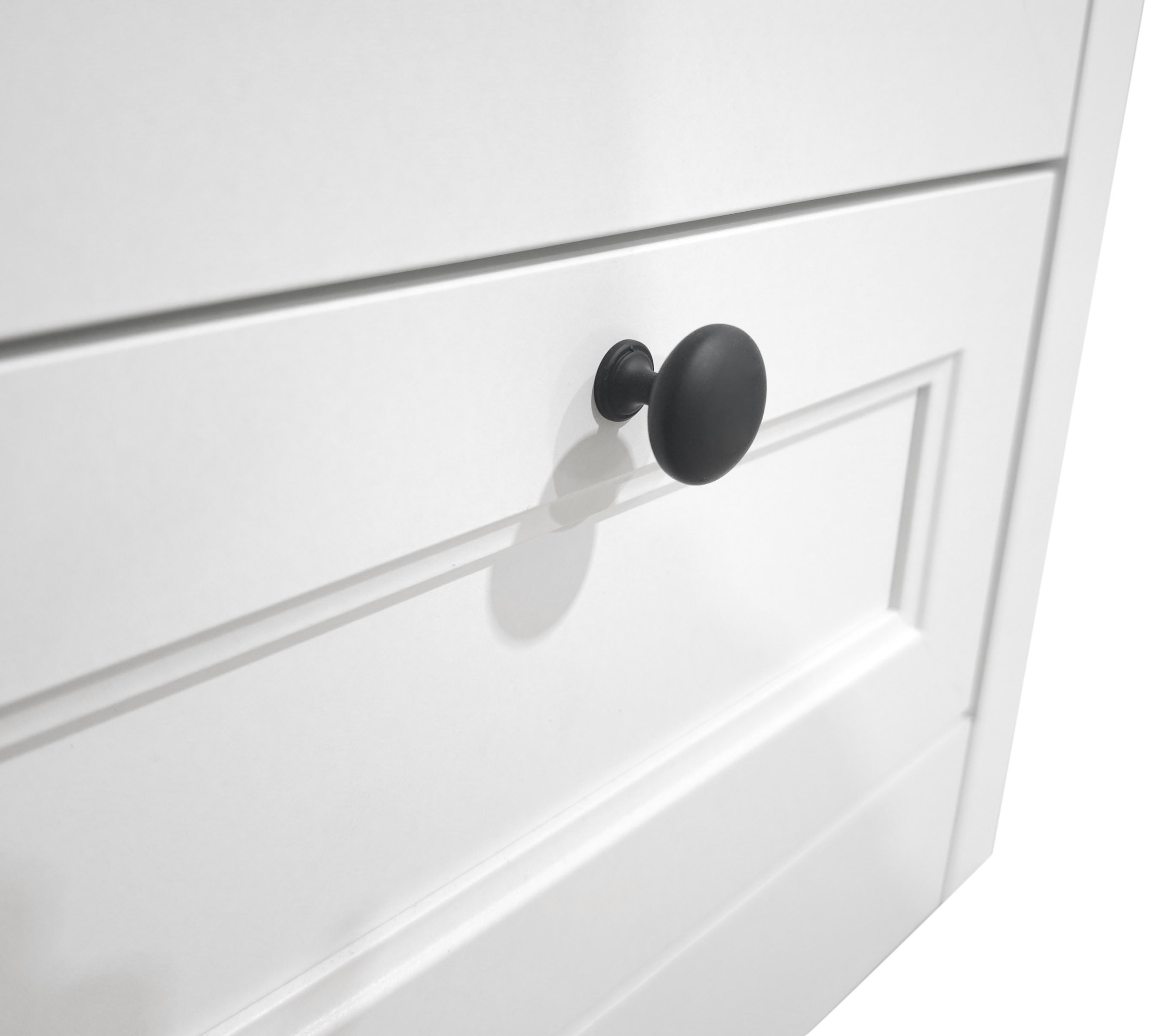 GOODproduct Sideboard »Ismund« aus MDF, mit Holz-Zierleiste, schwarzen Metallgriffen, Höhe 93 cm