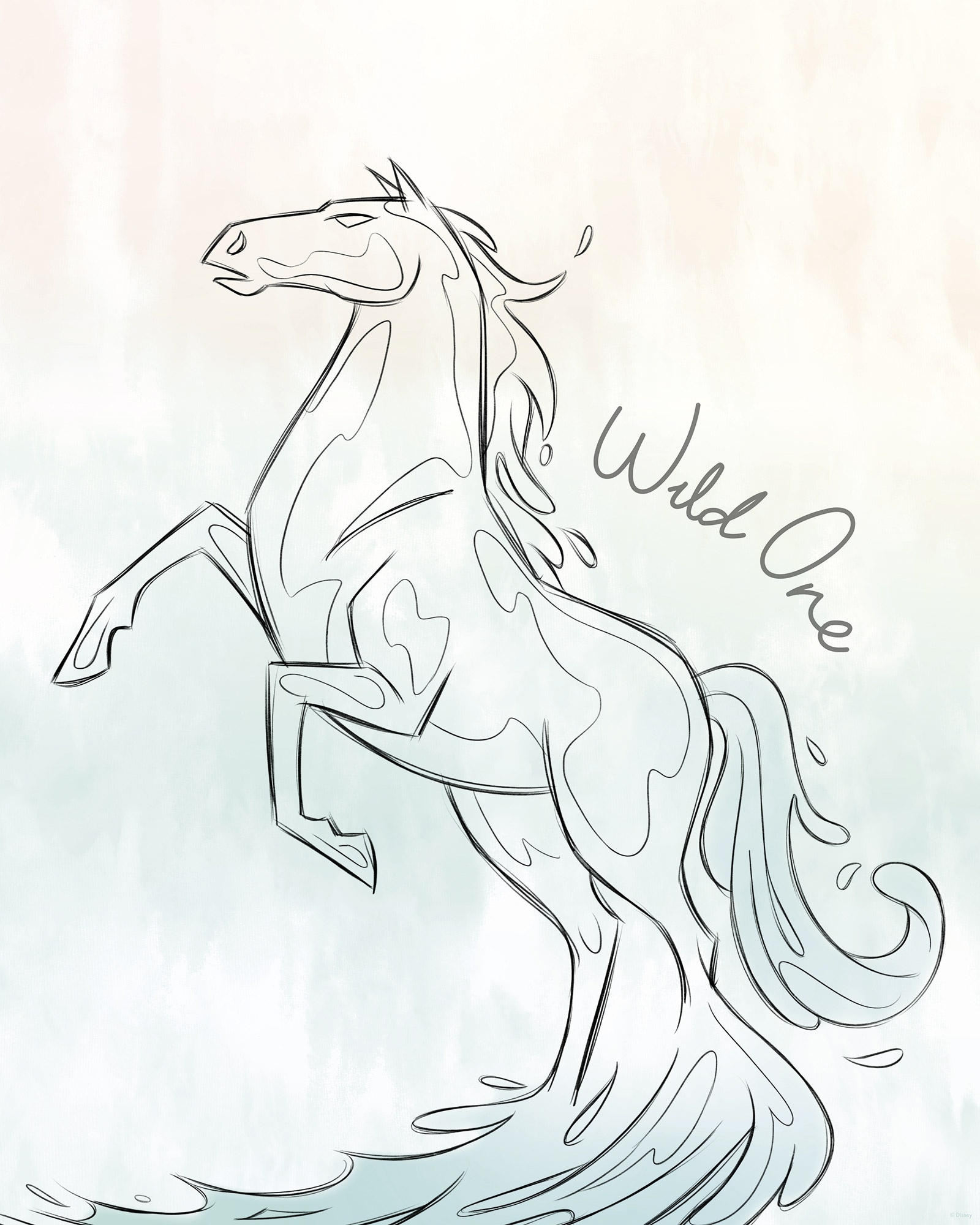 Komar Wandbild »Disney Frozen Blue Lights« Disney Set, 1 Stk. tlg. 40 x 50 cm (Breite x Höhe) - Kinderzimmer, Dekoration