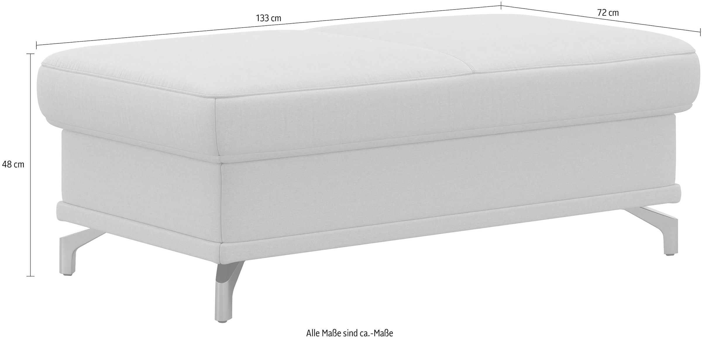 sit&more Hocker »Cabrio, B: 113 cm« individuell zu kombinieren, Federkern